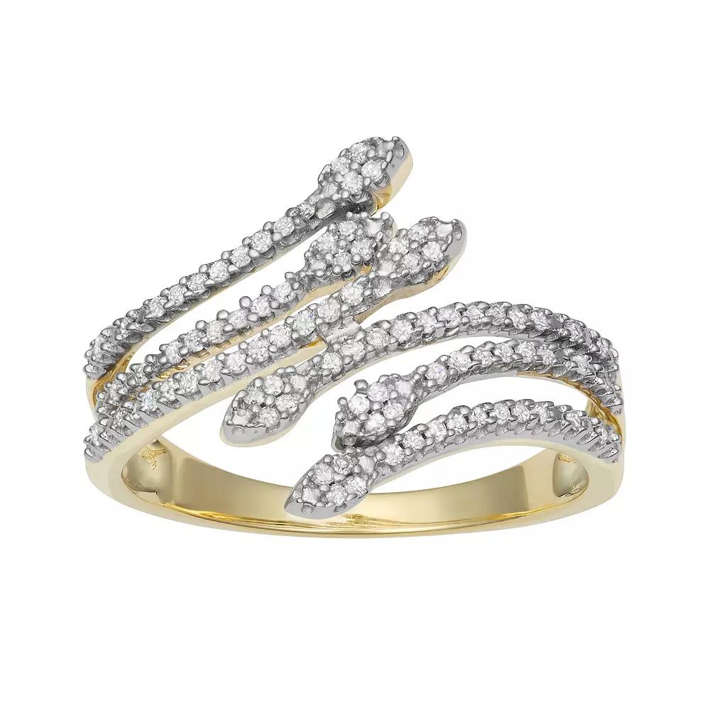 HDI 1/4 Carat T.W. Diamond Ring, Women's, Size: 6, 10k Gold Product Image