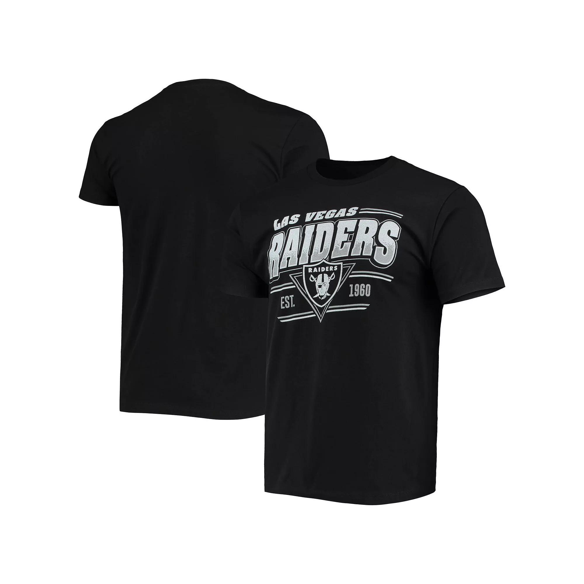 Men's Junk Food Black Las Vegas Raiders Throwback T-Shirt,  Product Image
