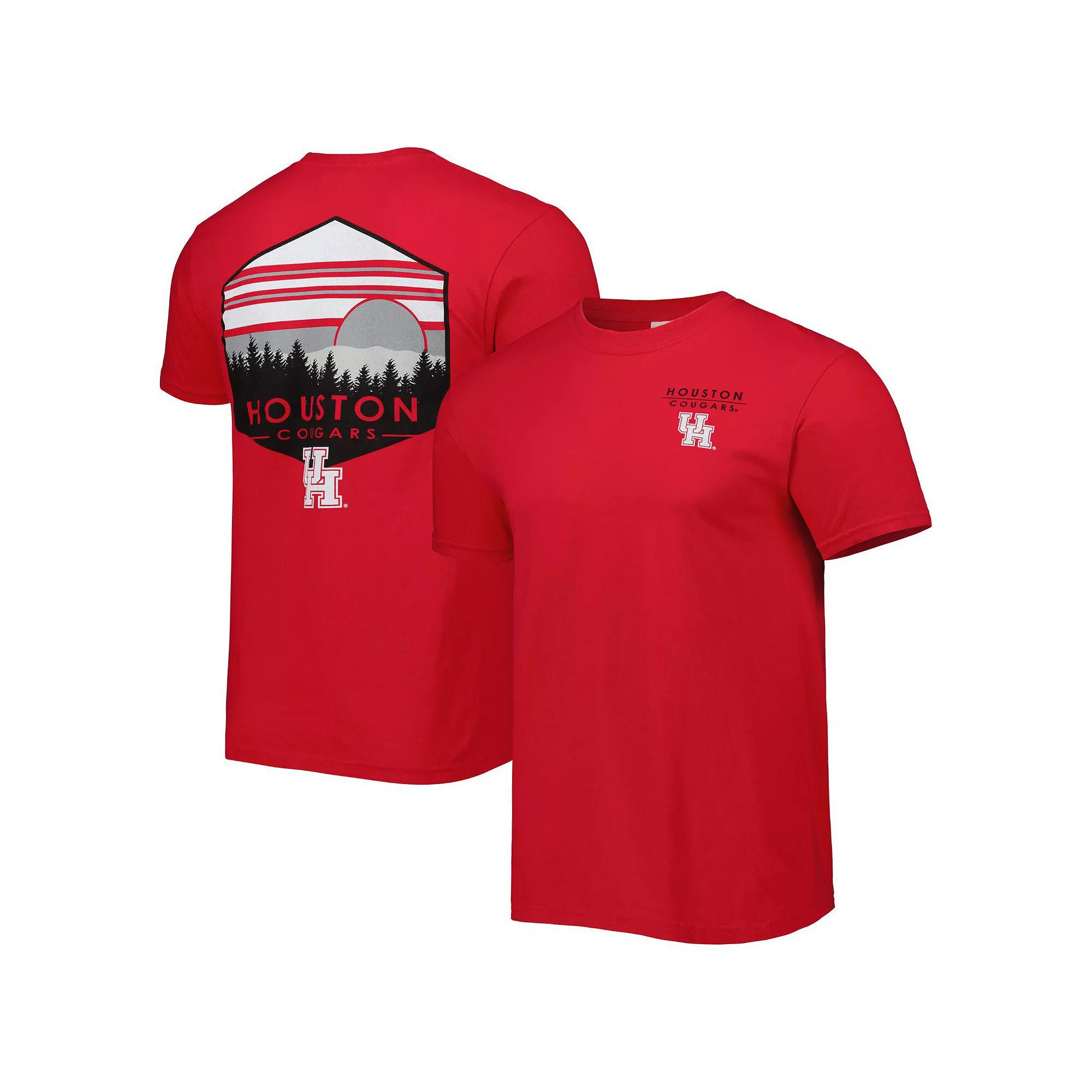 Men's Red Houston Cougars Landscape Shield T-Shirt,  Product Image