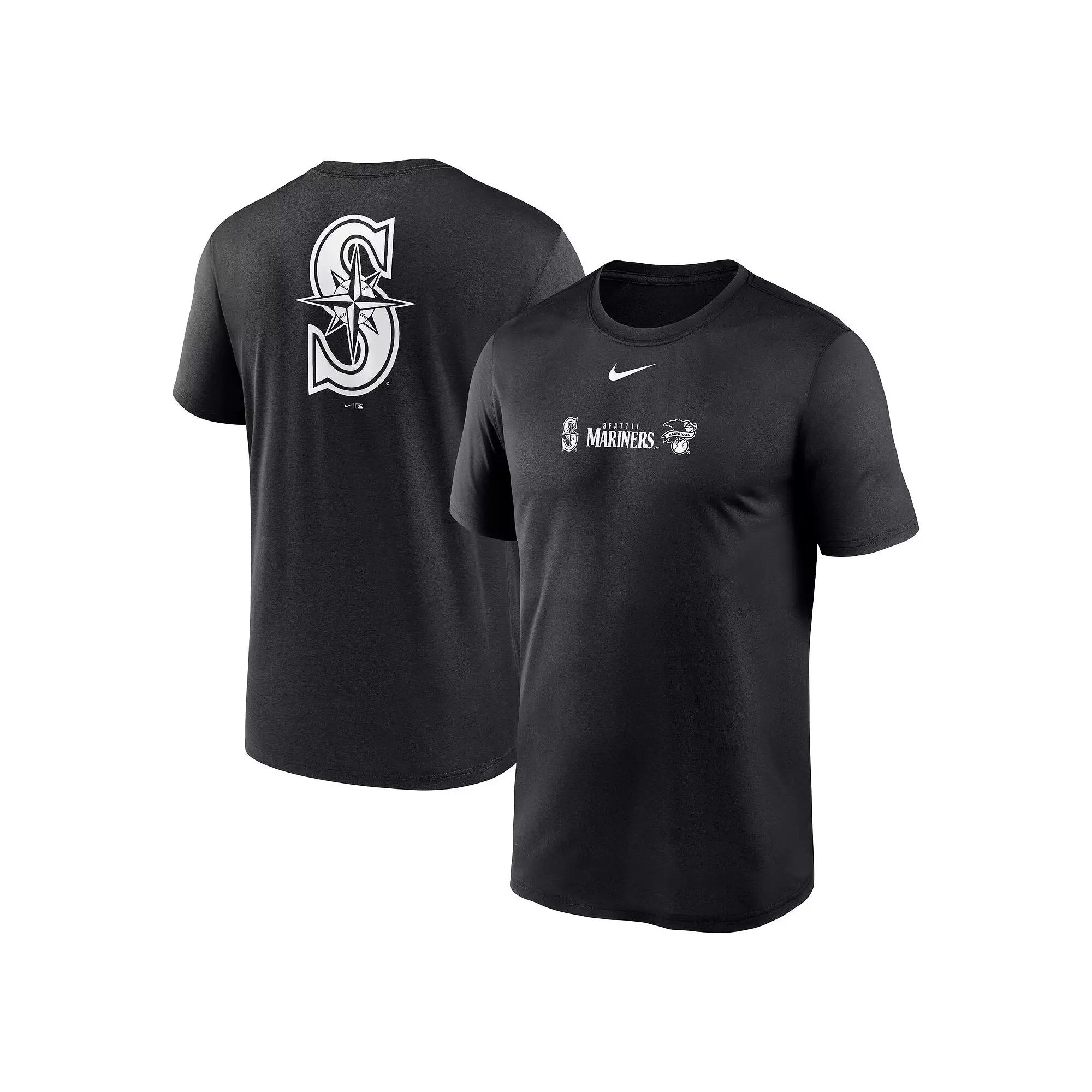 Men's Nike Black Seattle Mariners Fashion Over Shoulder Logo Legend T-Shirt,  Product Image