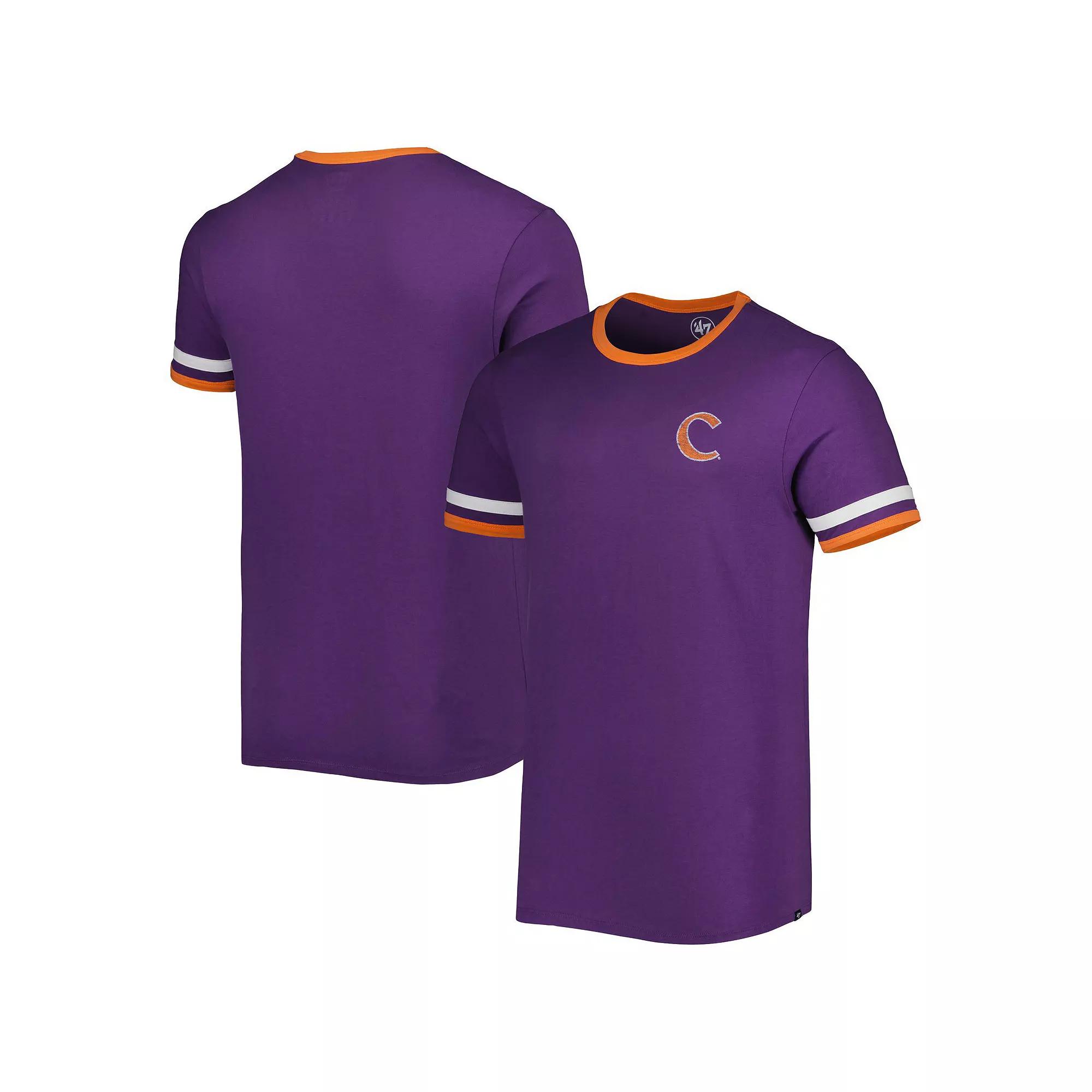 Men's '47 Purple Clemson Tigers Otis Ringer T-Shirt,  Product Image