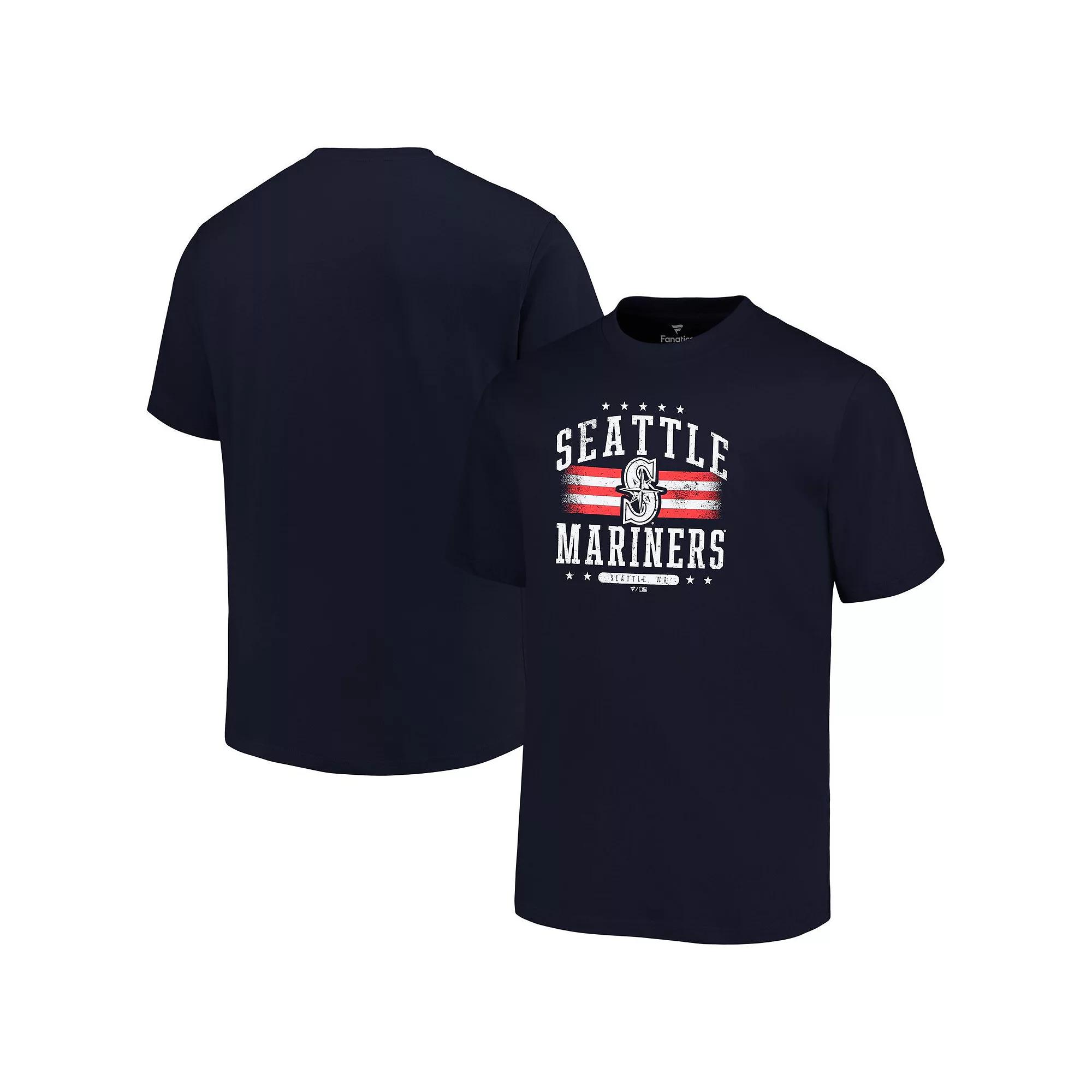 Men's Profile Navy Seattle Mariners Big & Tall Americana T-Shirt,  Product Image