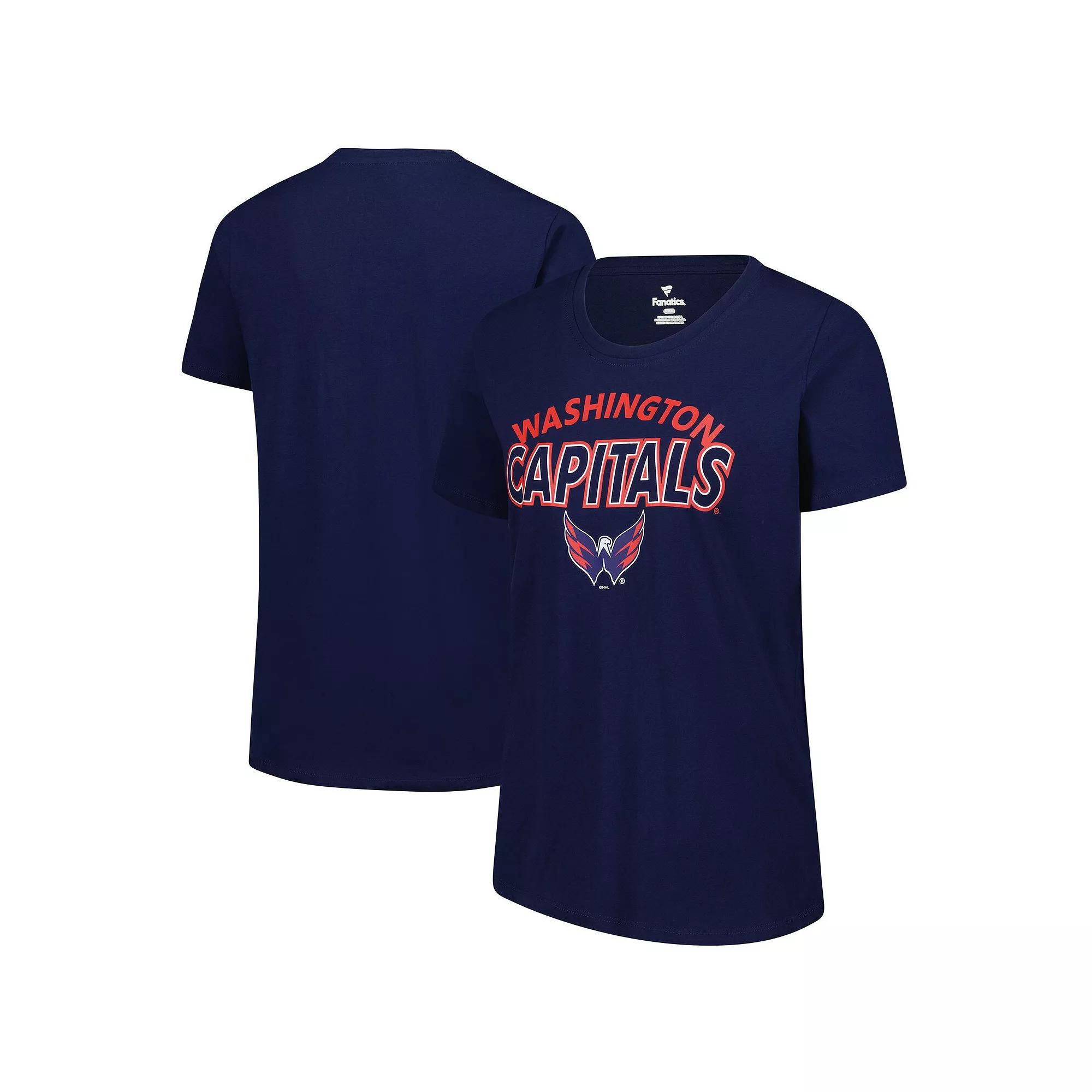 Women's Fanatics Navy Washington Capitals Risk T-Shirt,  Product Image