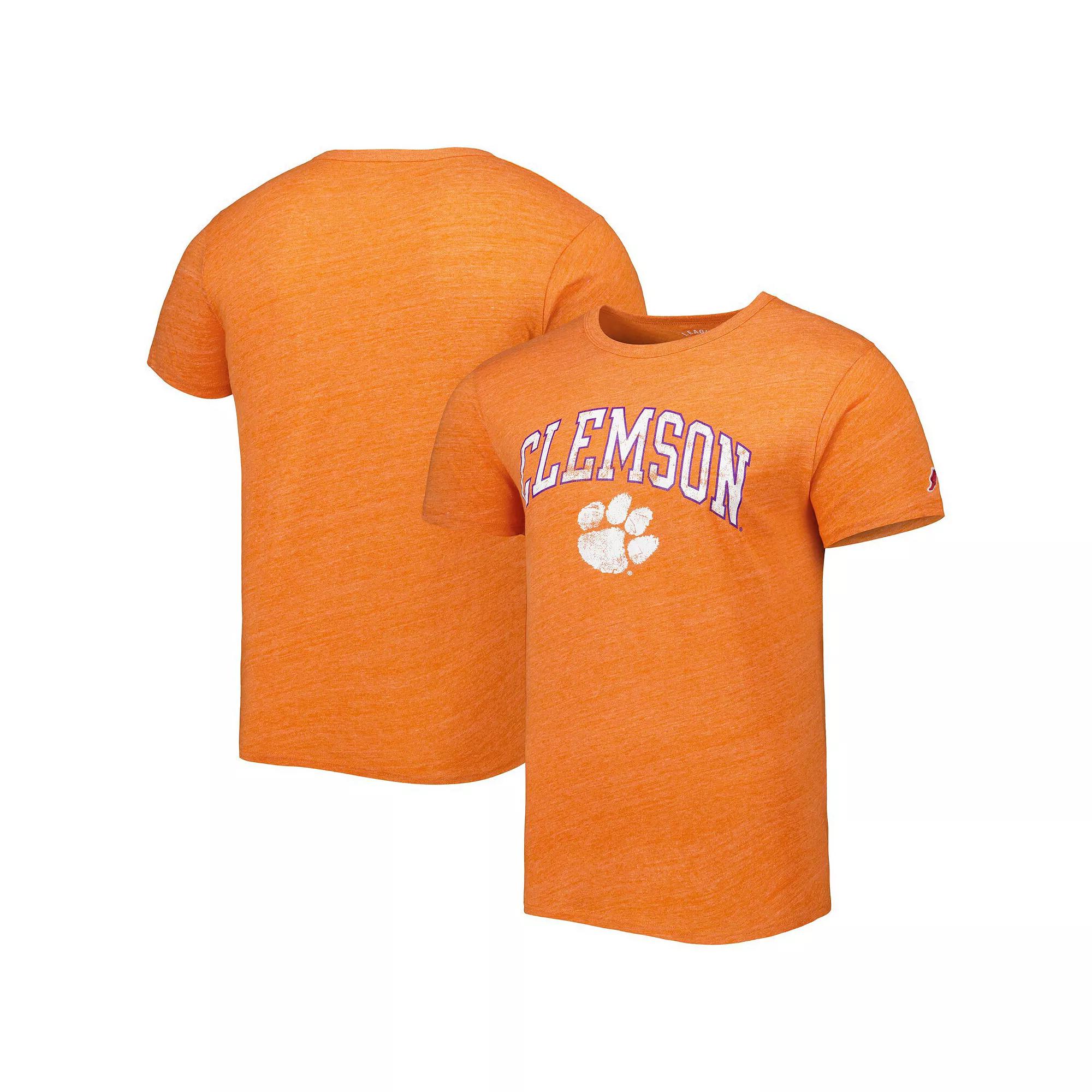 Men's League Collegiate Wear Heather Orange Clemson Tigers 1965 Arch Victory Falls Tri-Blend T-Shirt,  Product Image