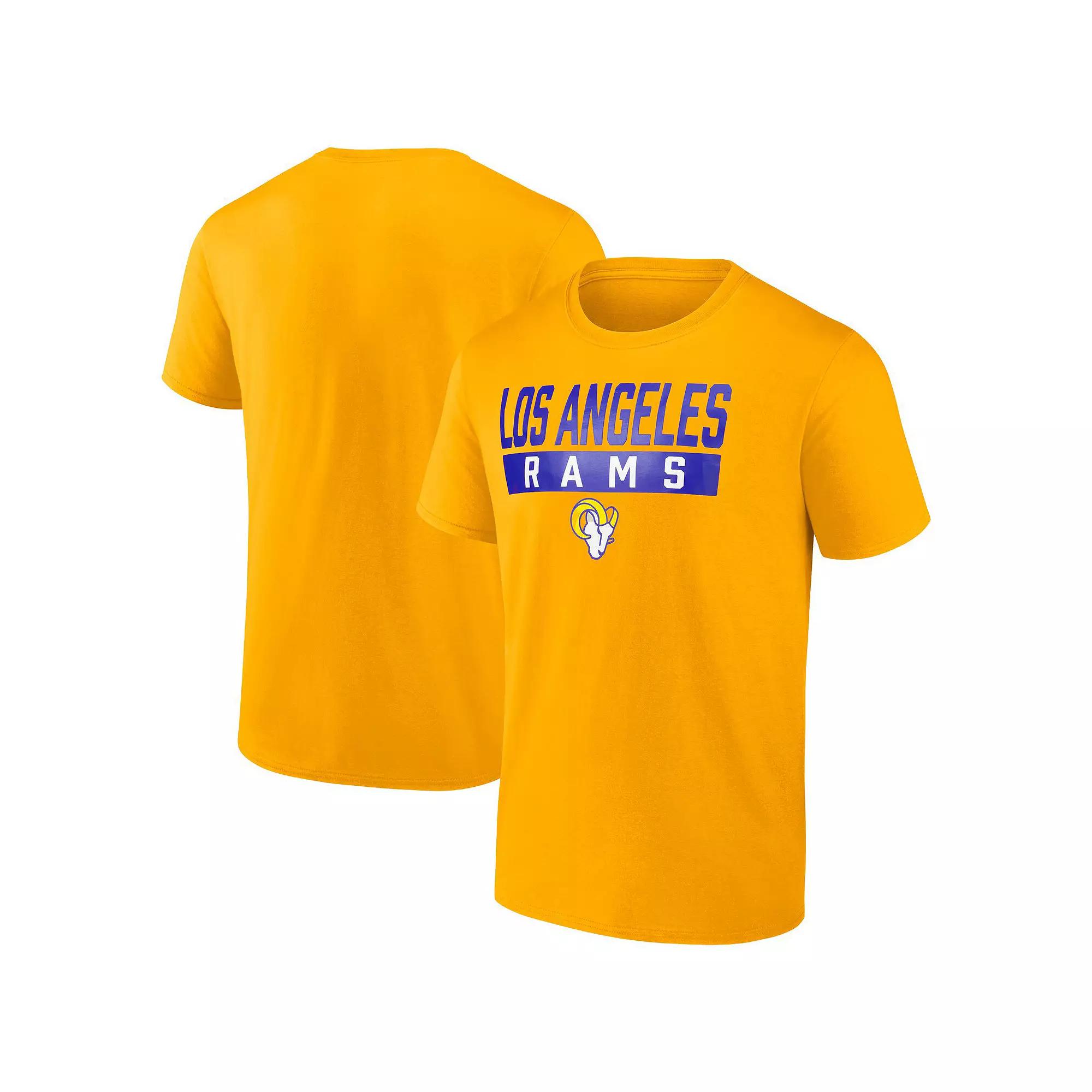 Men's Fanatics  Gold Los Angeles Rams T-Shirt, Size: 2XL Product Image