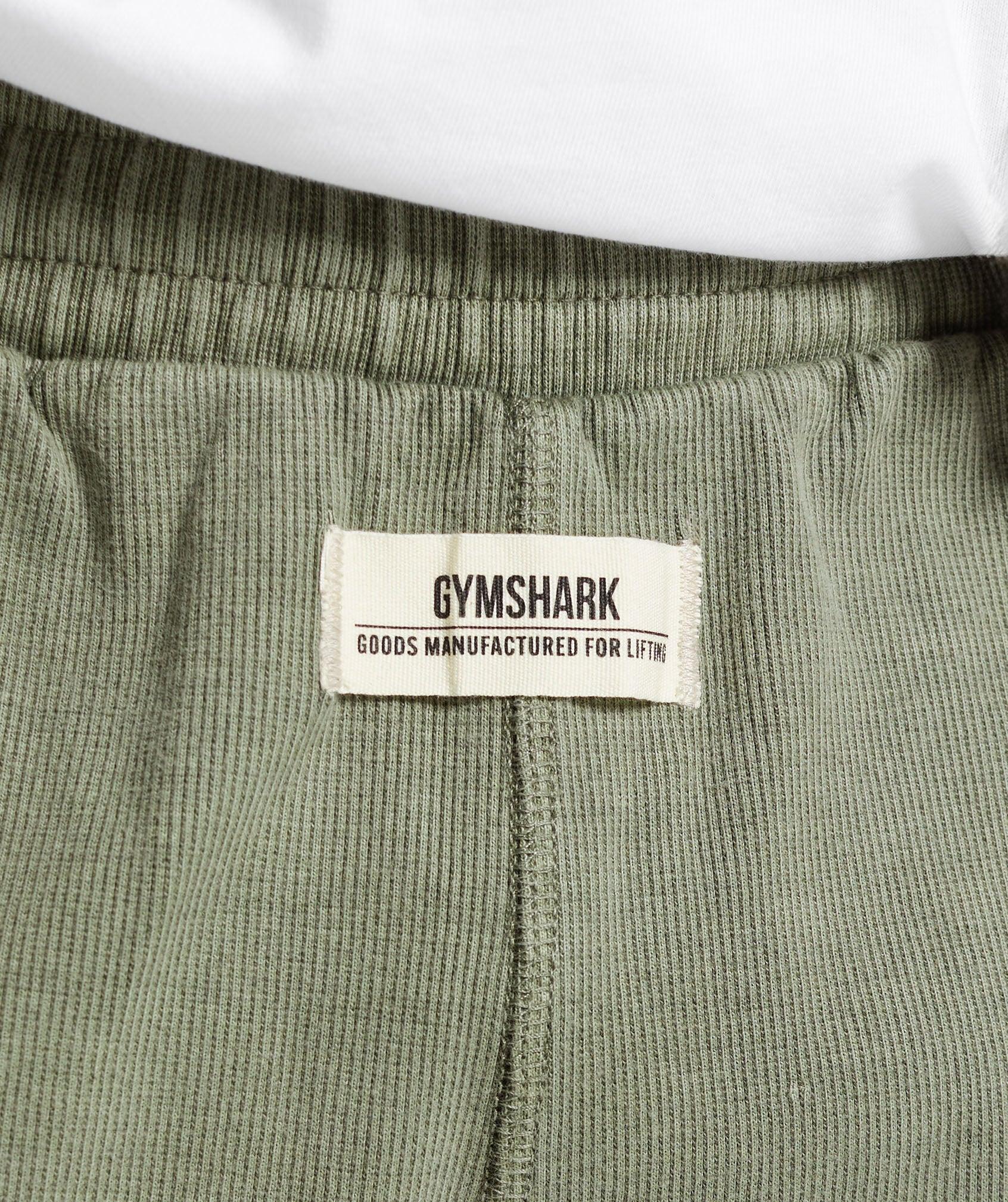 Gymshark Heavyweight Ribbed Shorts - Unit Green Male Product Image