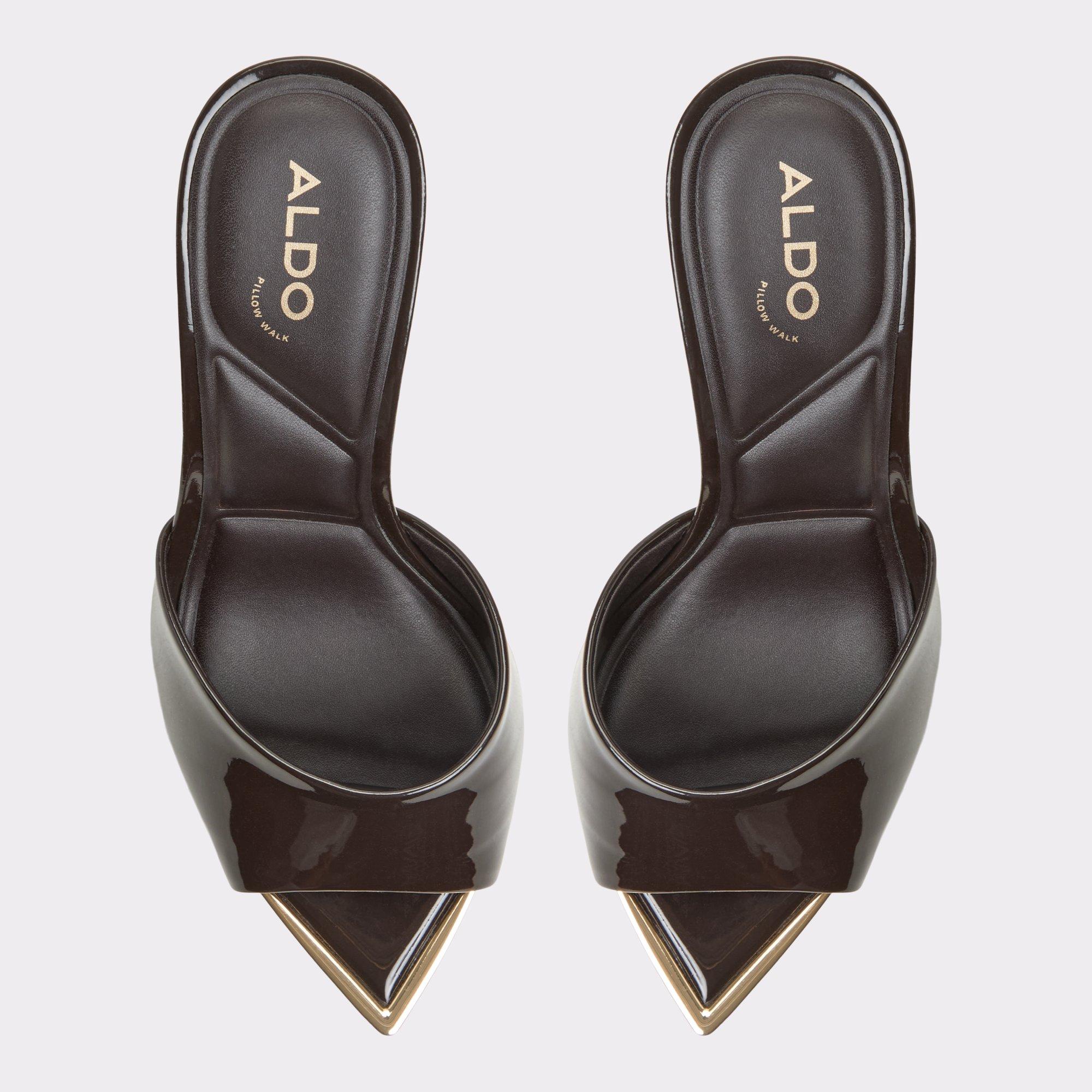 ALDO Anniebrilden - Women's Heeled Mules Sandals - Brown, Size 6 Product Image