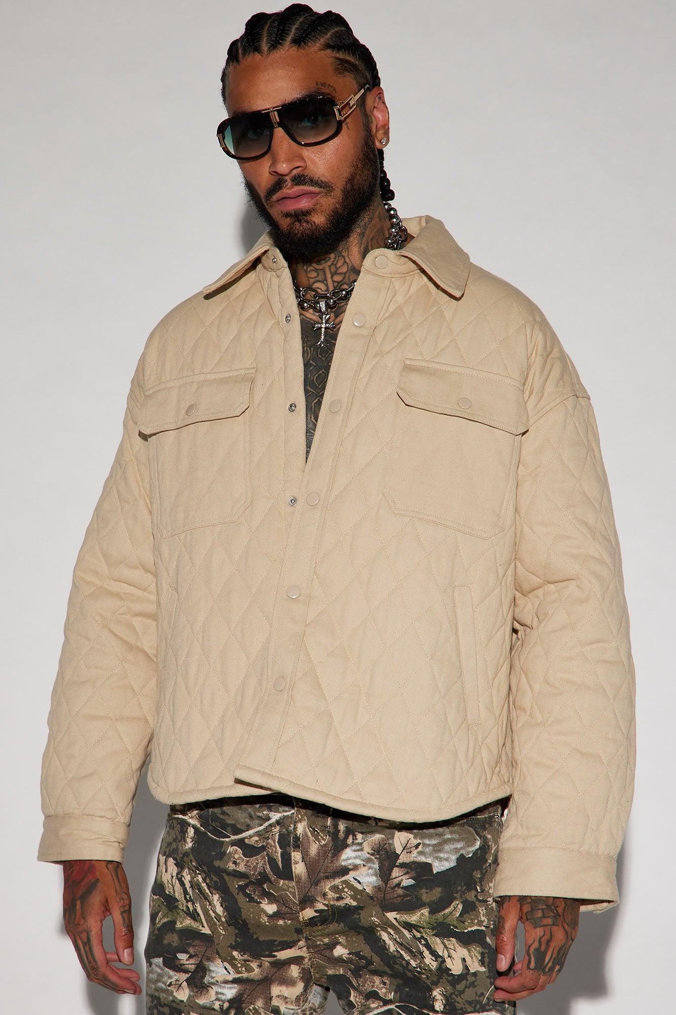 Monroe Twill Quilted Shacket - Cream Product Image