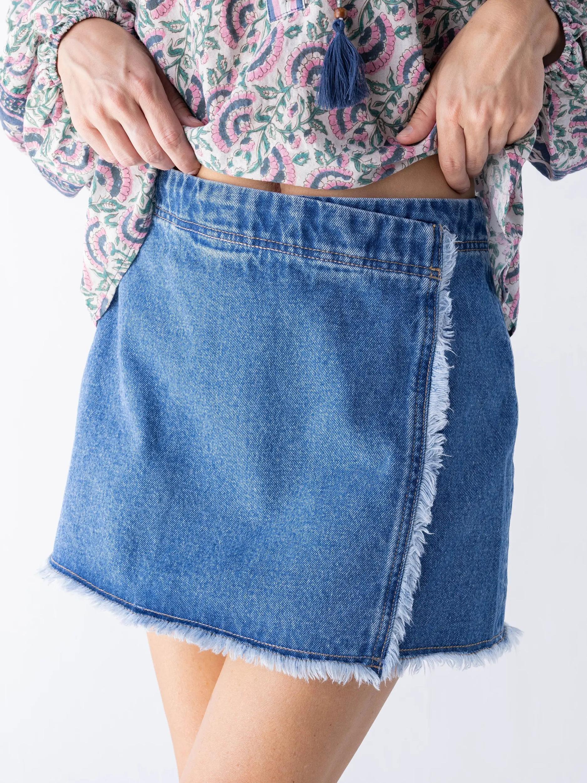 Denim Mini Skirt - Medium Wash Product Image