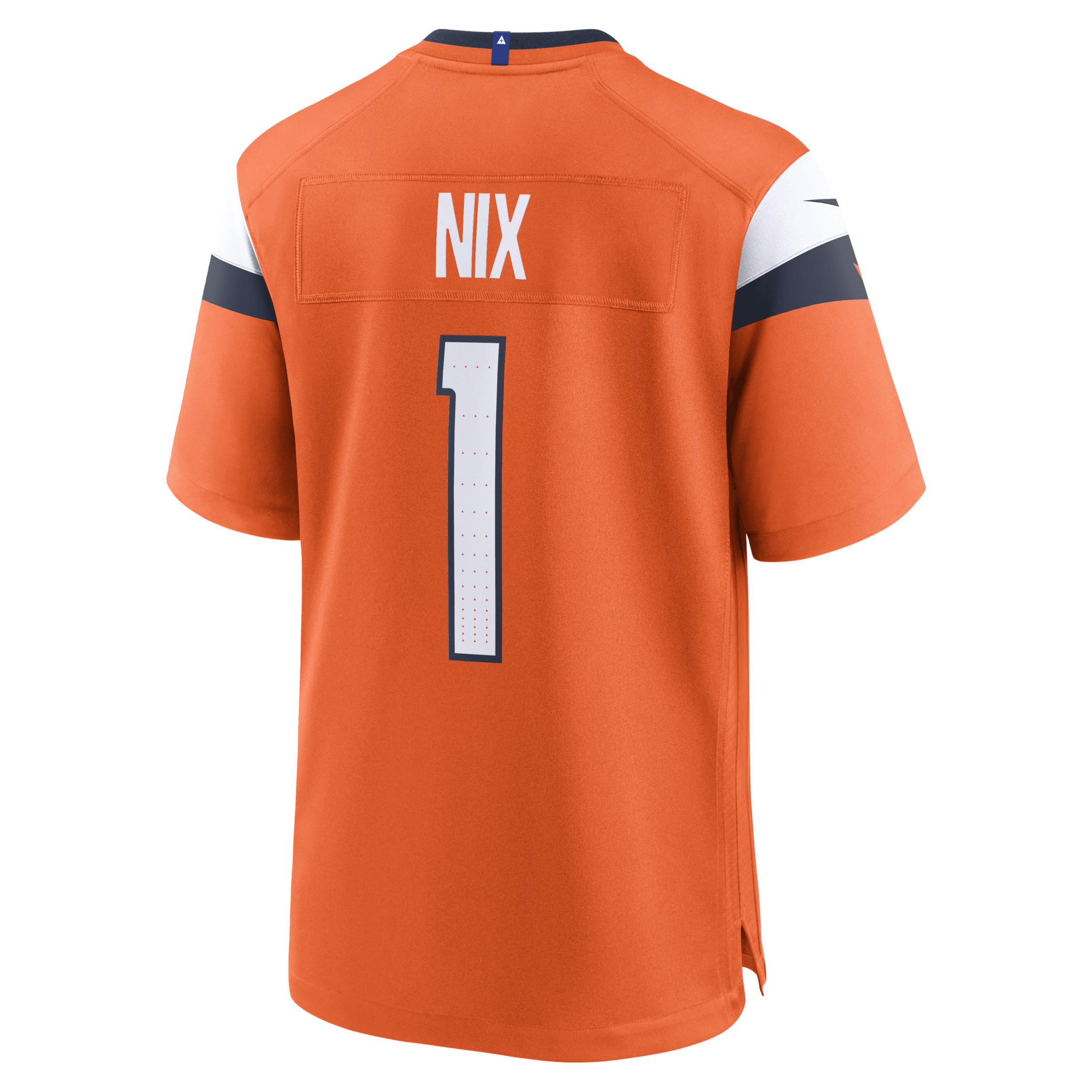 Bo Nix Denver Broncos Nike Mens NFL Game Football Jersey | 67NM0B8L8WF-MZ0 Product Image