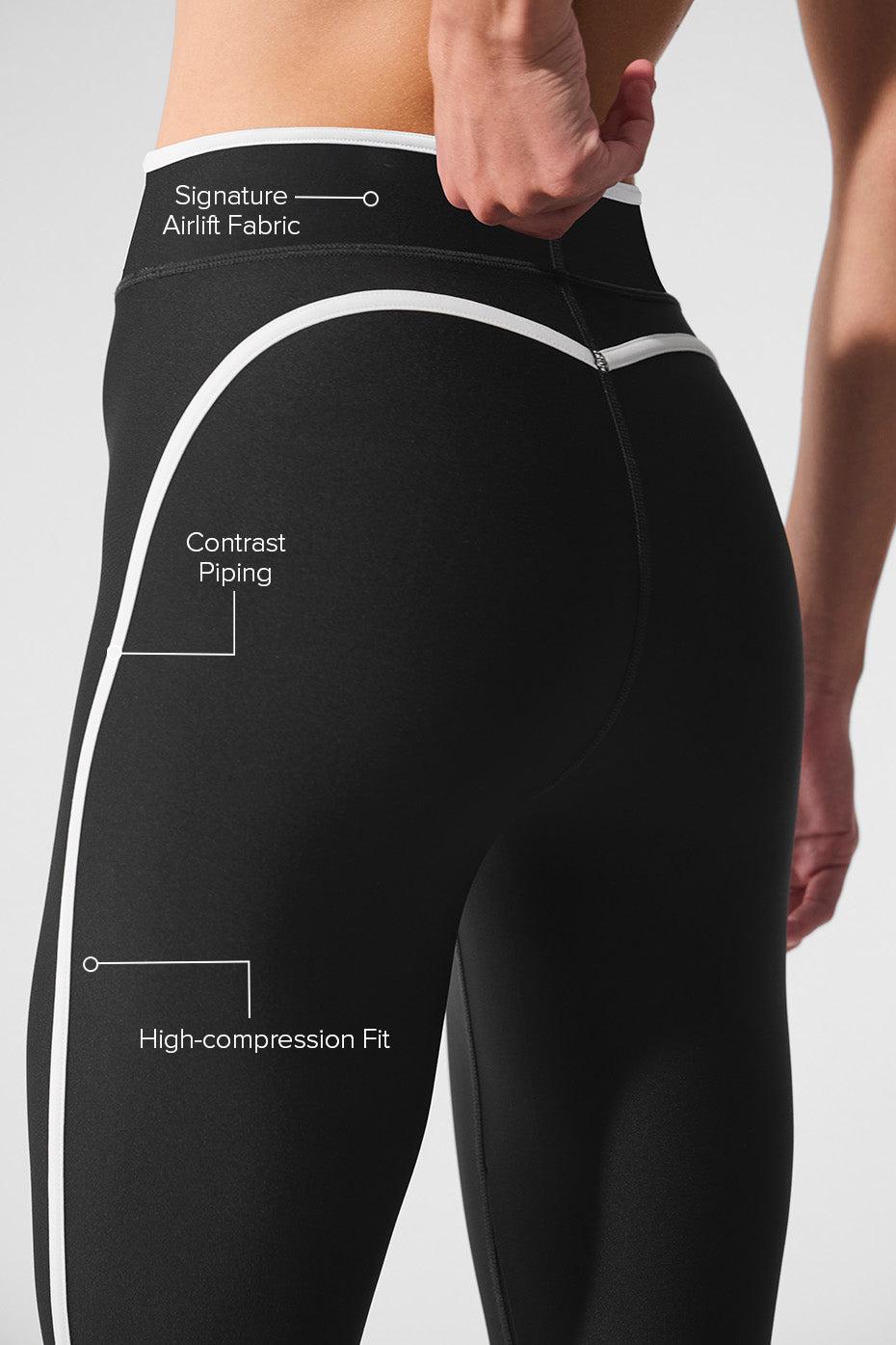 Airlift High Waist Charger 7/8 Legging - Black/White Product Image