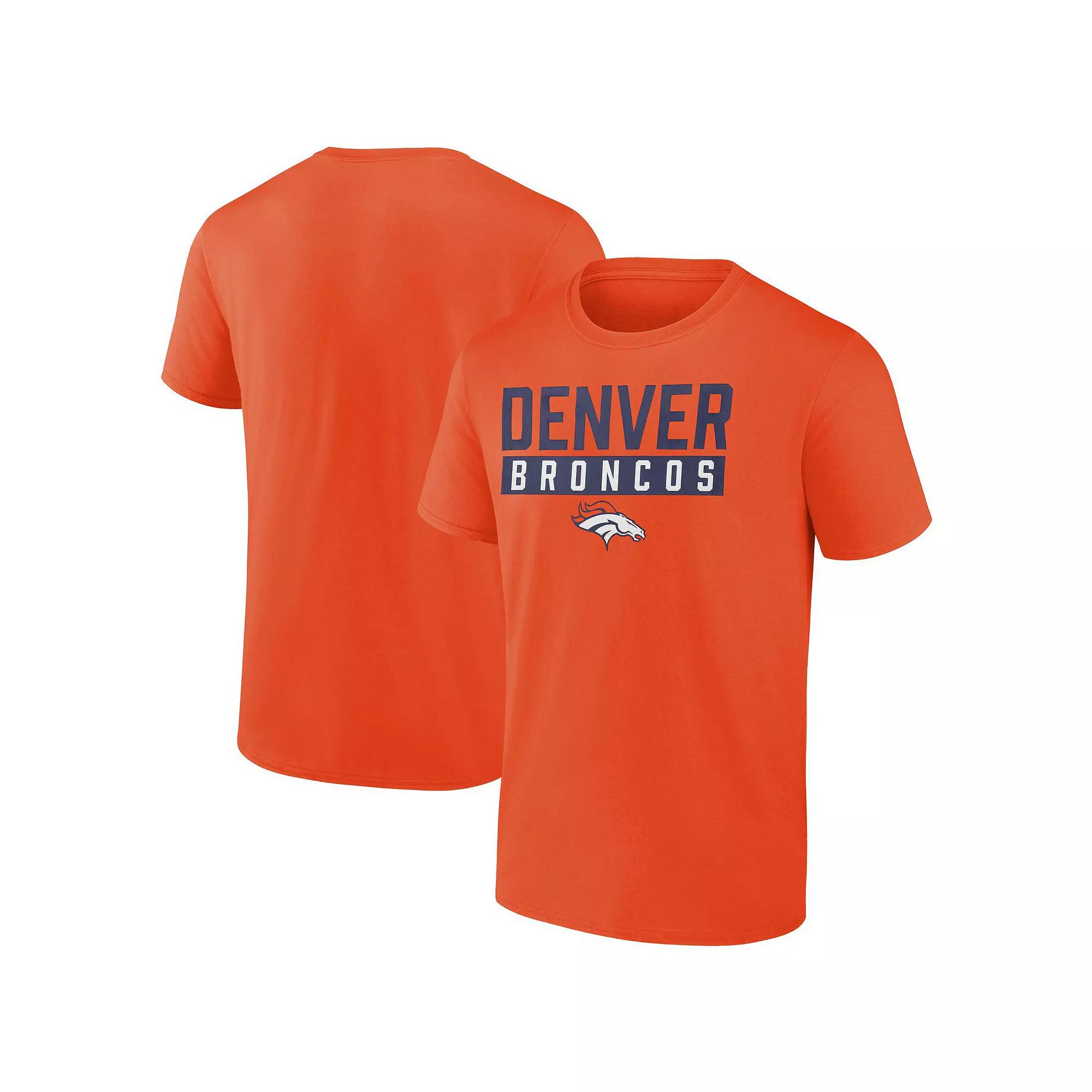 Men's Fanatics  Orange Denver Broncos T-Shirt, Size: XL Product Image