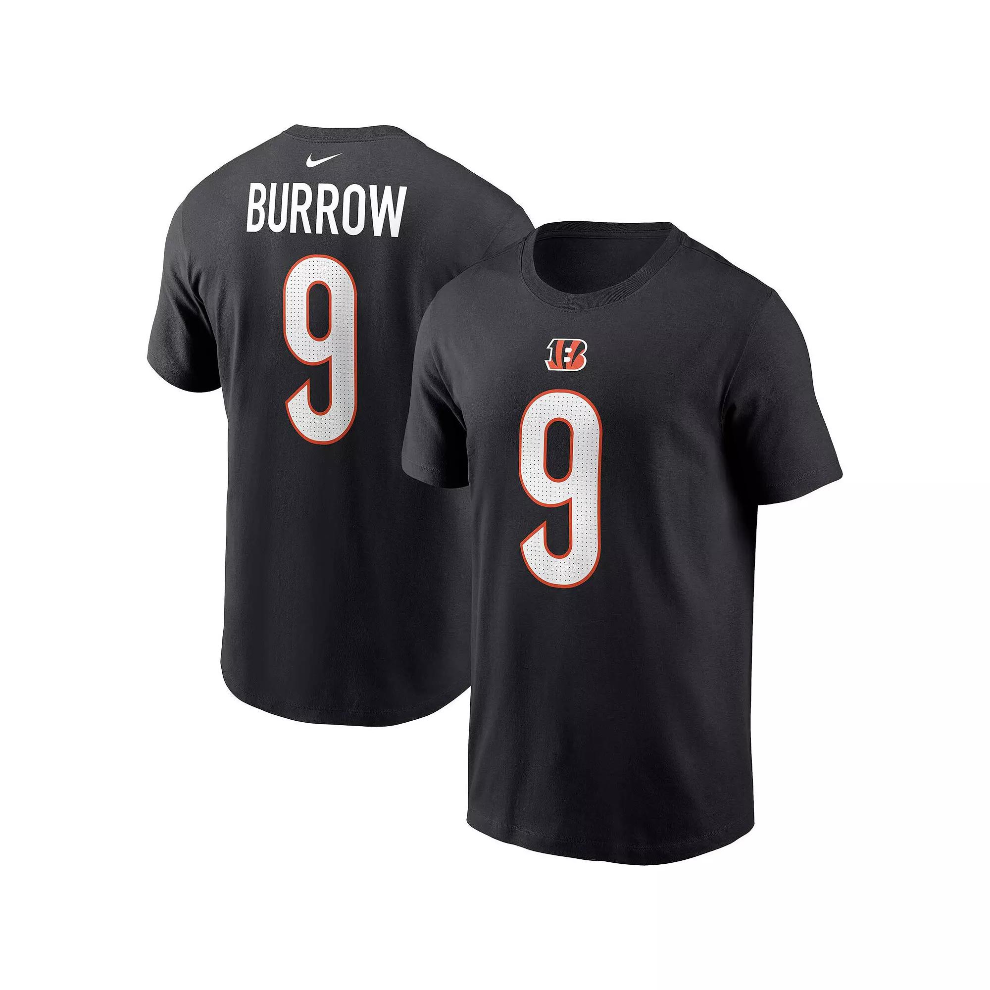Men's Nike Joe Burrow Black Cincinnati Bengals Player Name & Number T-Shirt, Size: Medium Product Image