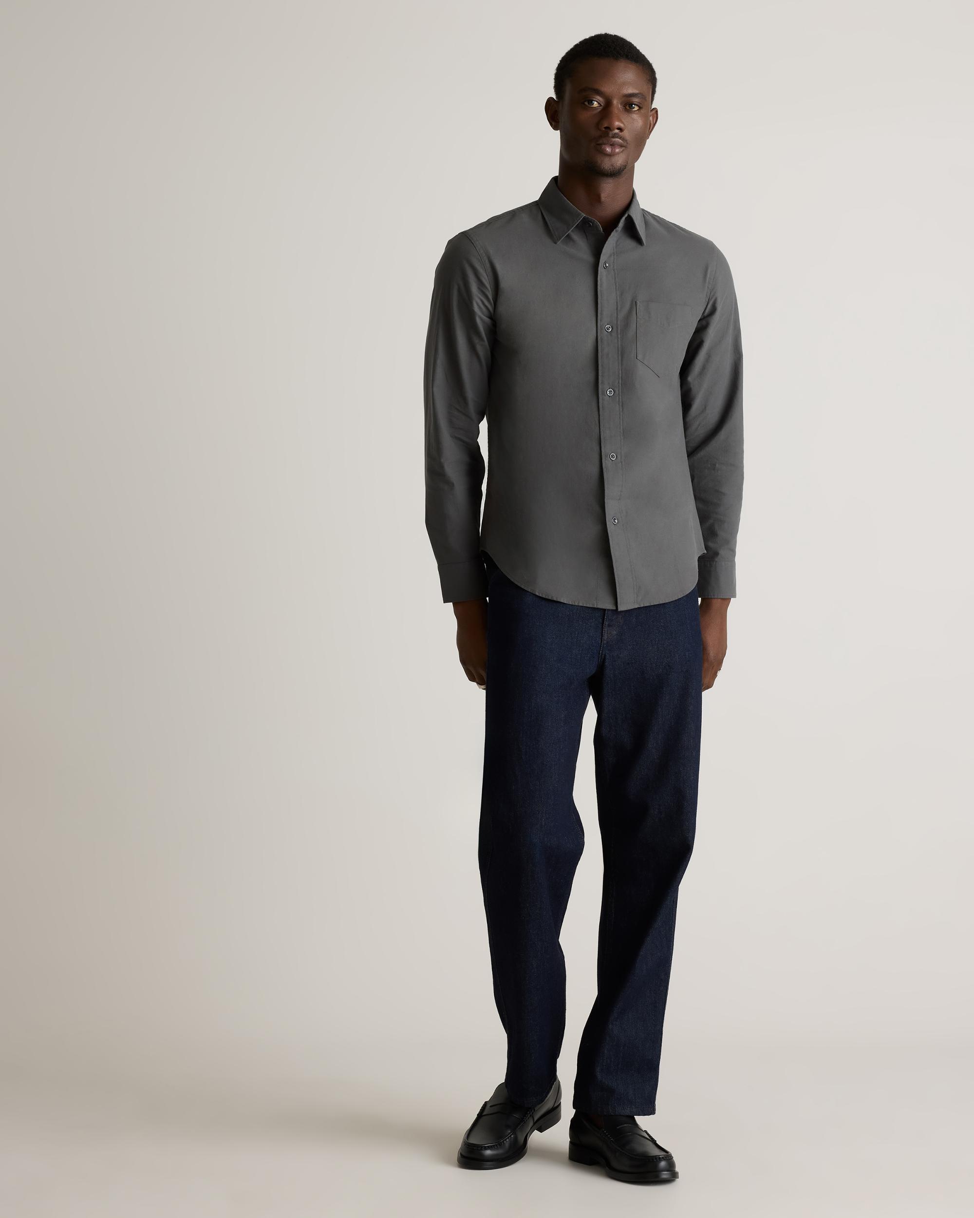 Quince | Men's Stretch Textured Twill Shirt Organic Cotton Product Image