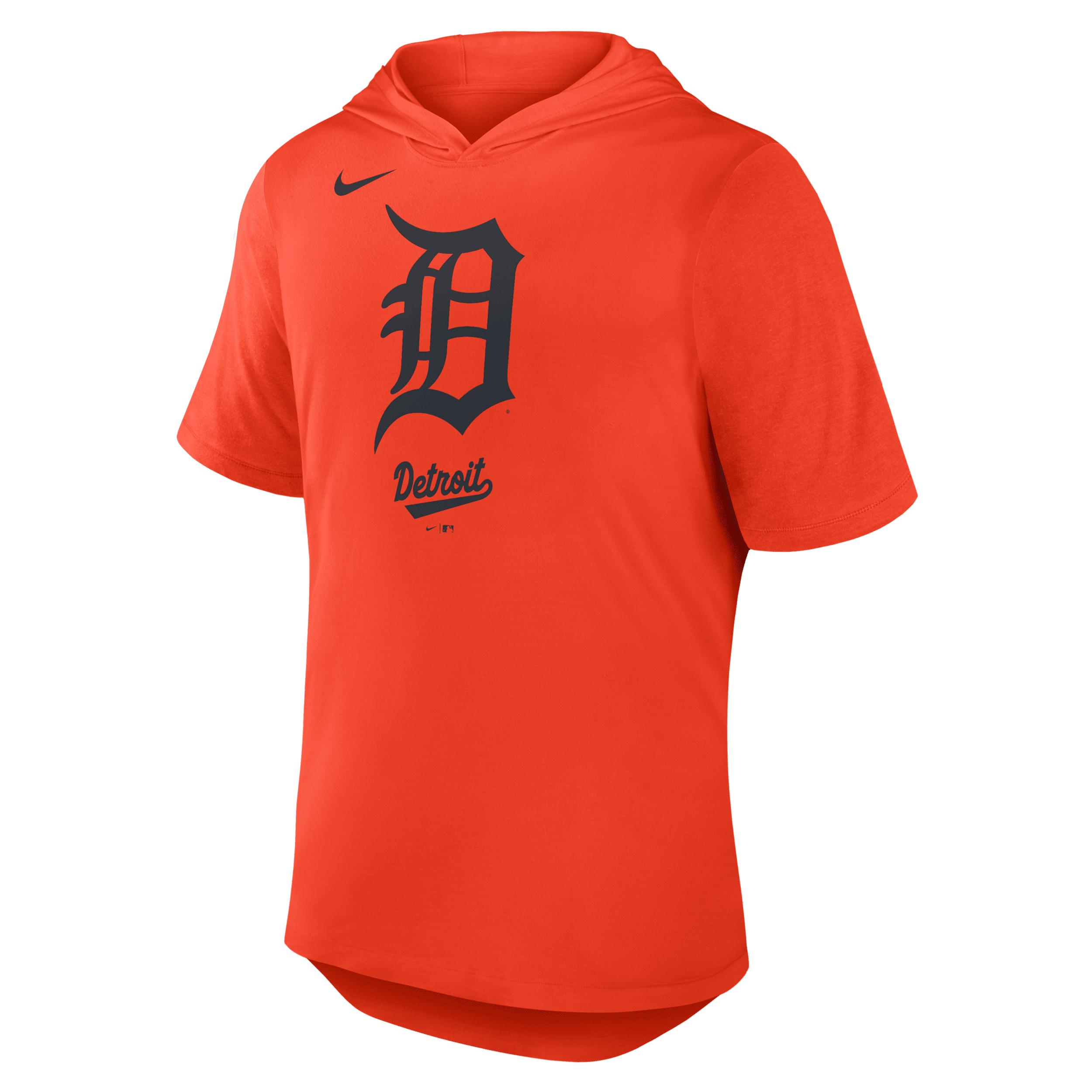 Detroit Tigers Logo Nike Men's Dri-FIT MLB Hooded T-Shirt Product Image