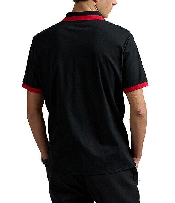 Polo Ralph Lauren Classic Fit Striped Soft Cotton Short Sleeve RL Racing Polo Shirt Product Image