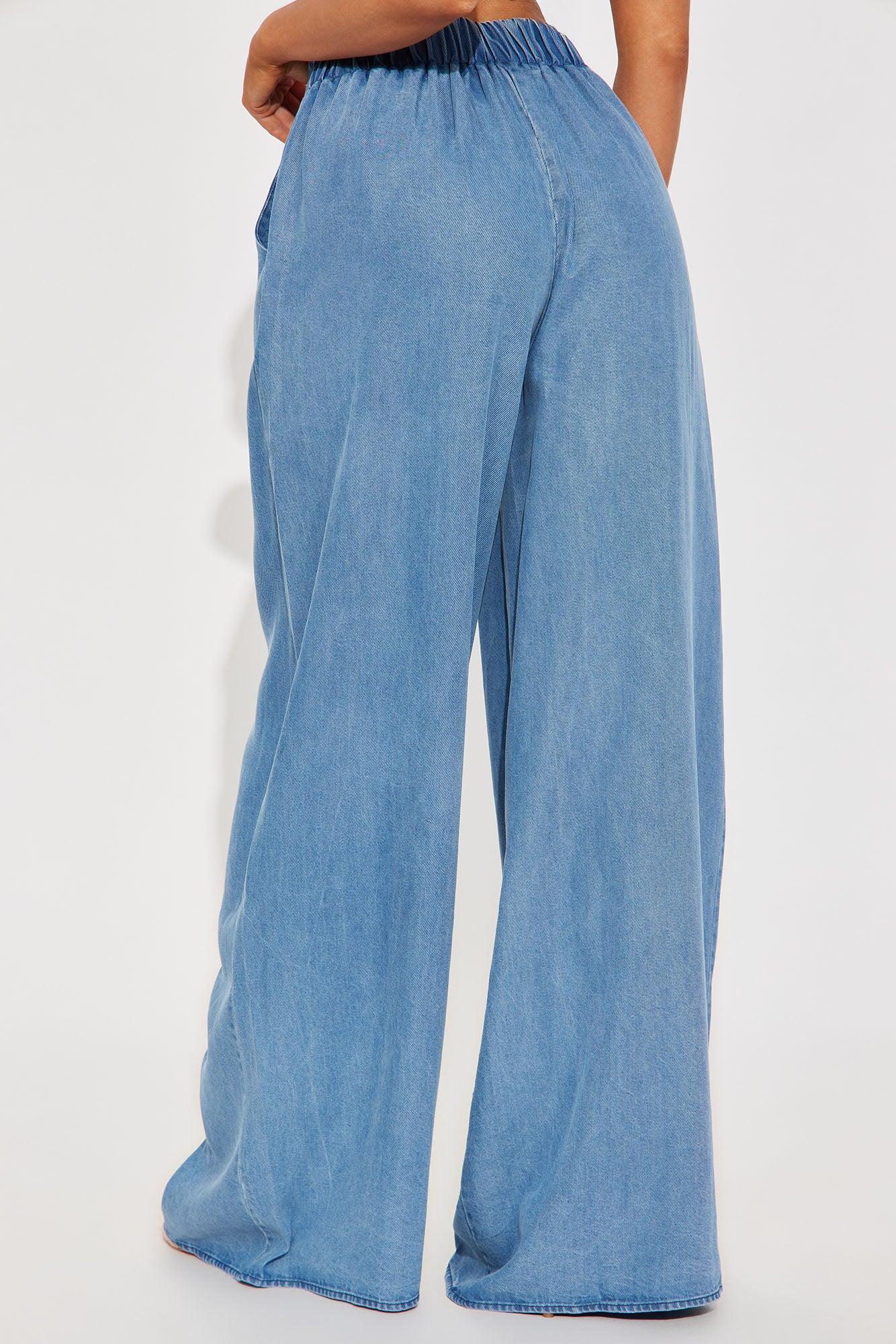 Gloriana Wide Leg Pant - Medium Wash Product Image