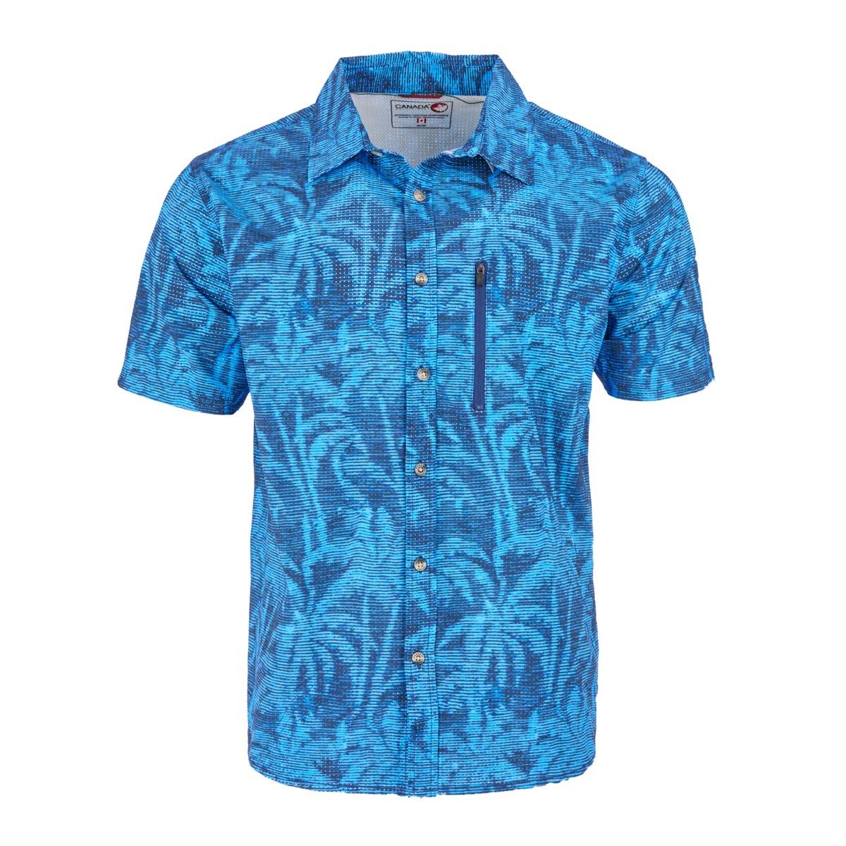 Canada Weather Gear Men's Perforated Button up Short Sleeve Shirt Product Image