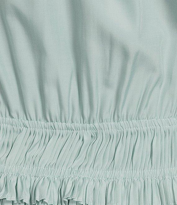 Lucy Paris Plus Alice Flutter-Sleeve Asymmetrical-Skirted Fit-And-Flare Dress Product Image