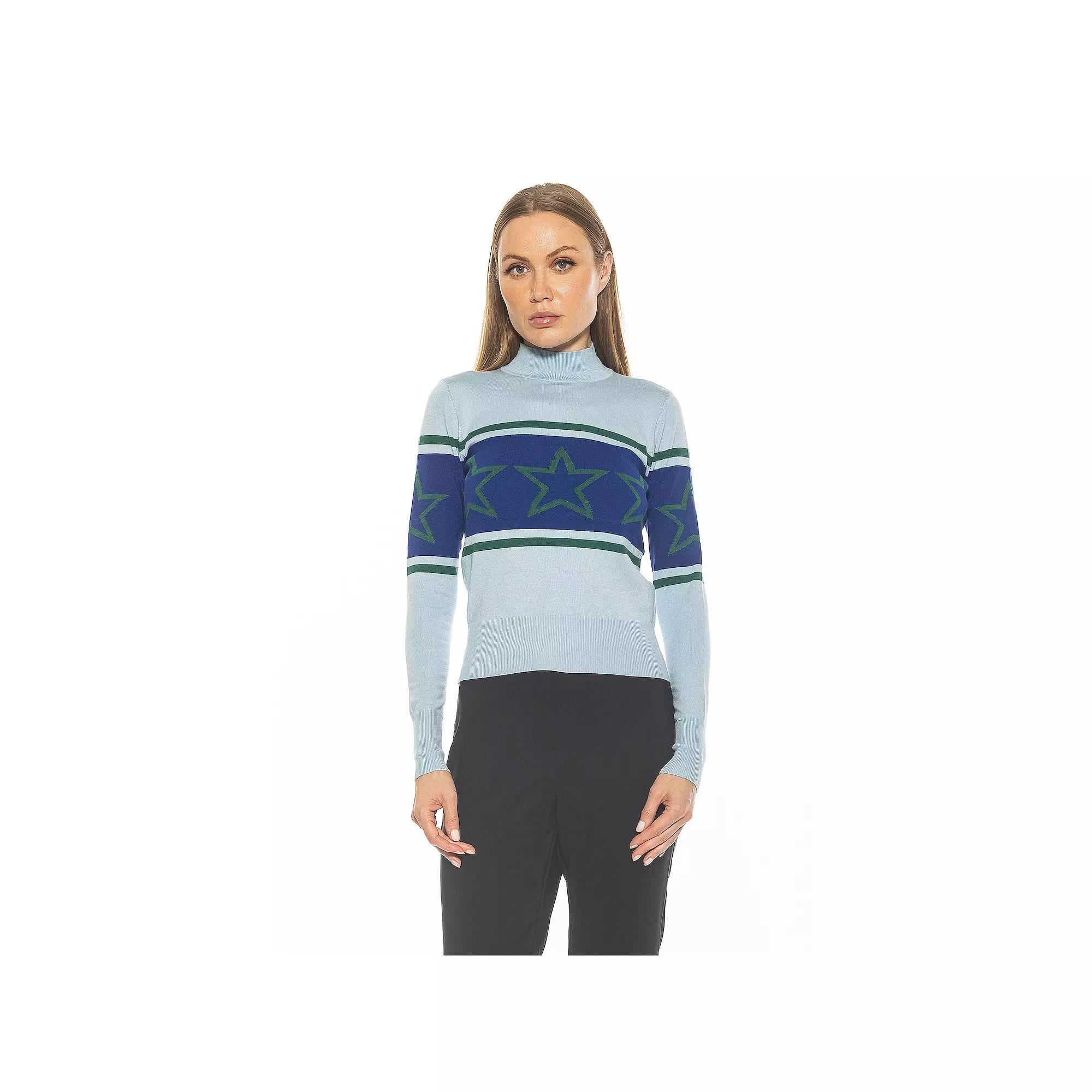 Women's ALEXIA ADMOR Lisa Long Sleeve Mockneck Sweater,  Product Image