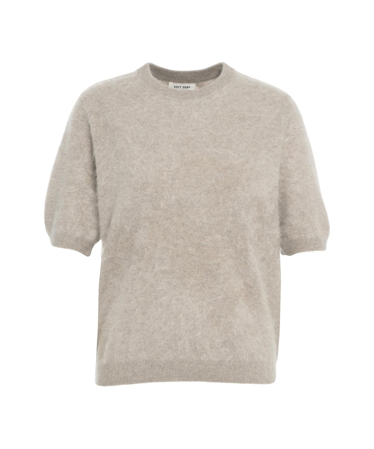 Brushed cashmere t-shirt Product Image