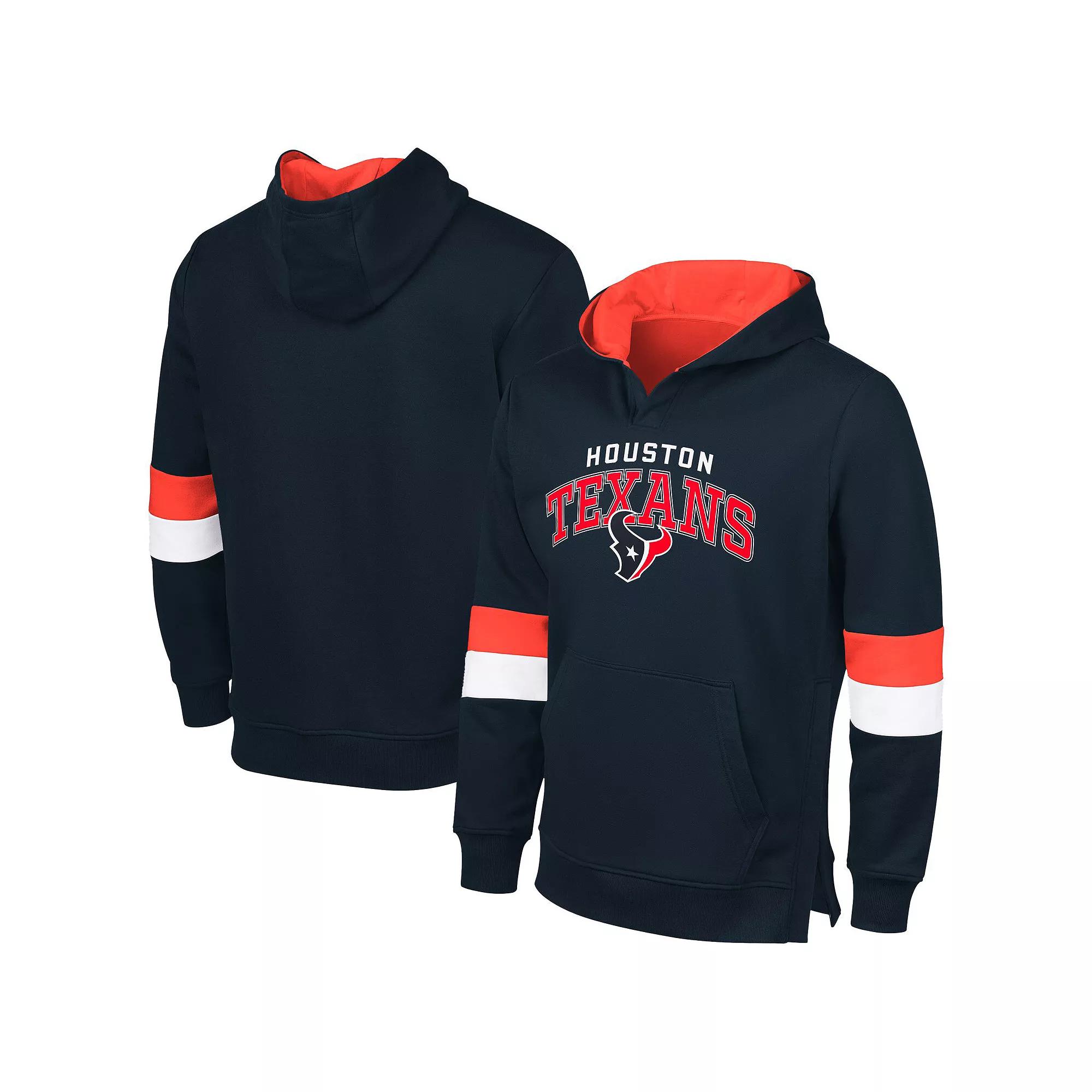 Men's G-III Sports by Carl Banks Navy/Red Houston Texans Adaptive Faceoff Pullover Hoodie, Size: Large, Blue Product Image