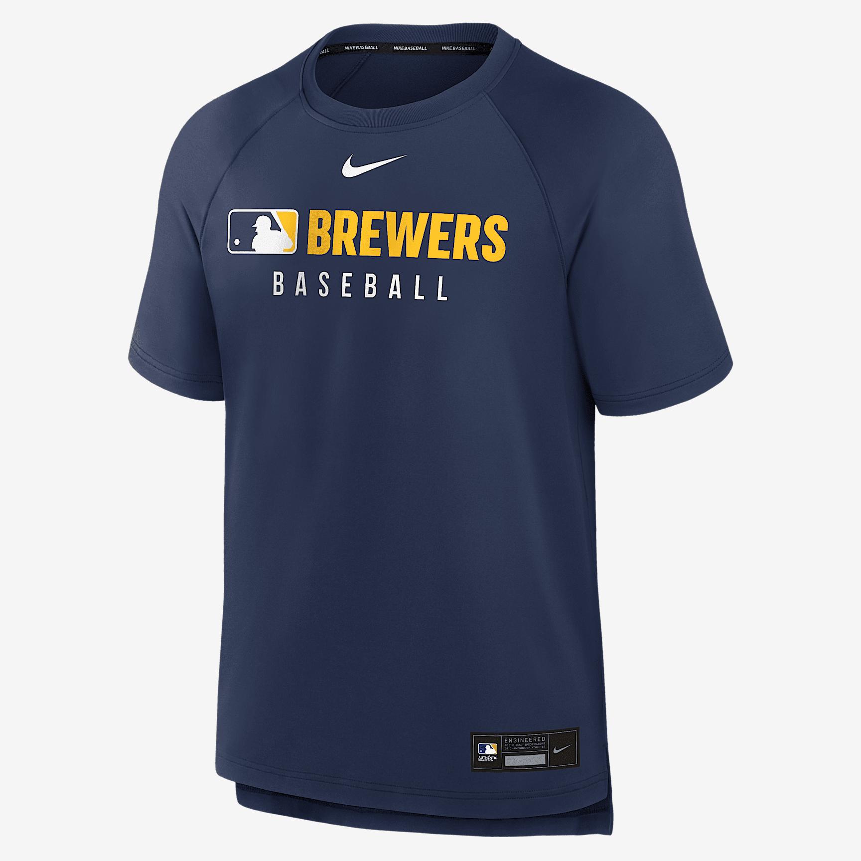 Milwaukee Brewers Authentic Collection Pregame Nike Men's Dri-FIT MLB T-Shirt Product Image
