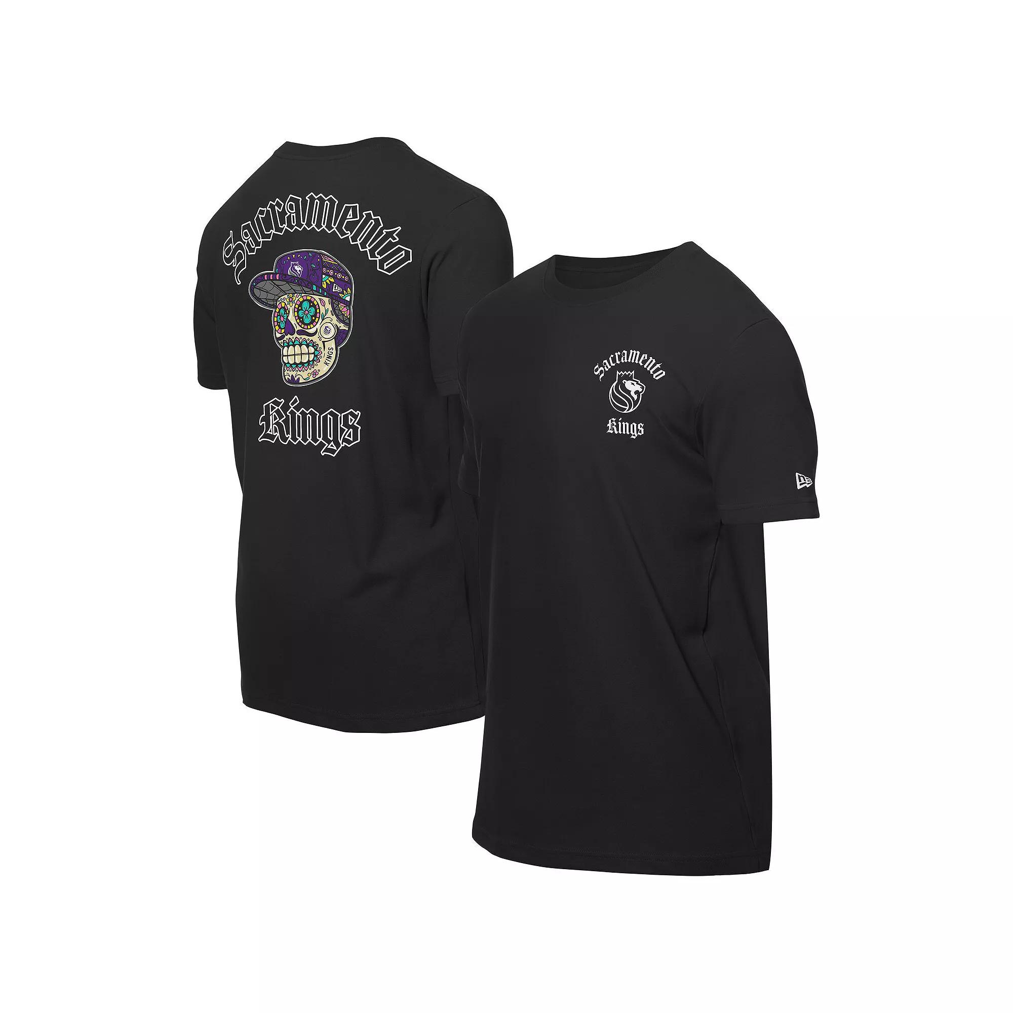 Men's New Era Black Sacramento Kings Sugar Skulls T-Shirt, Size: Small, Kng Black Product Image