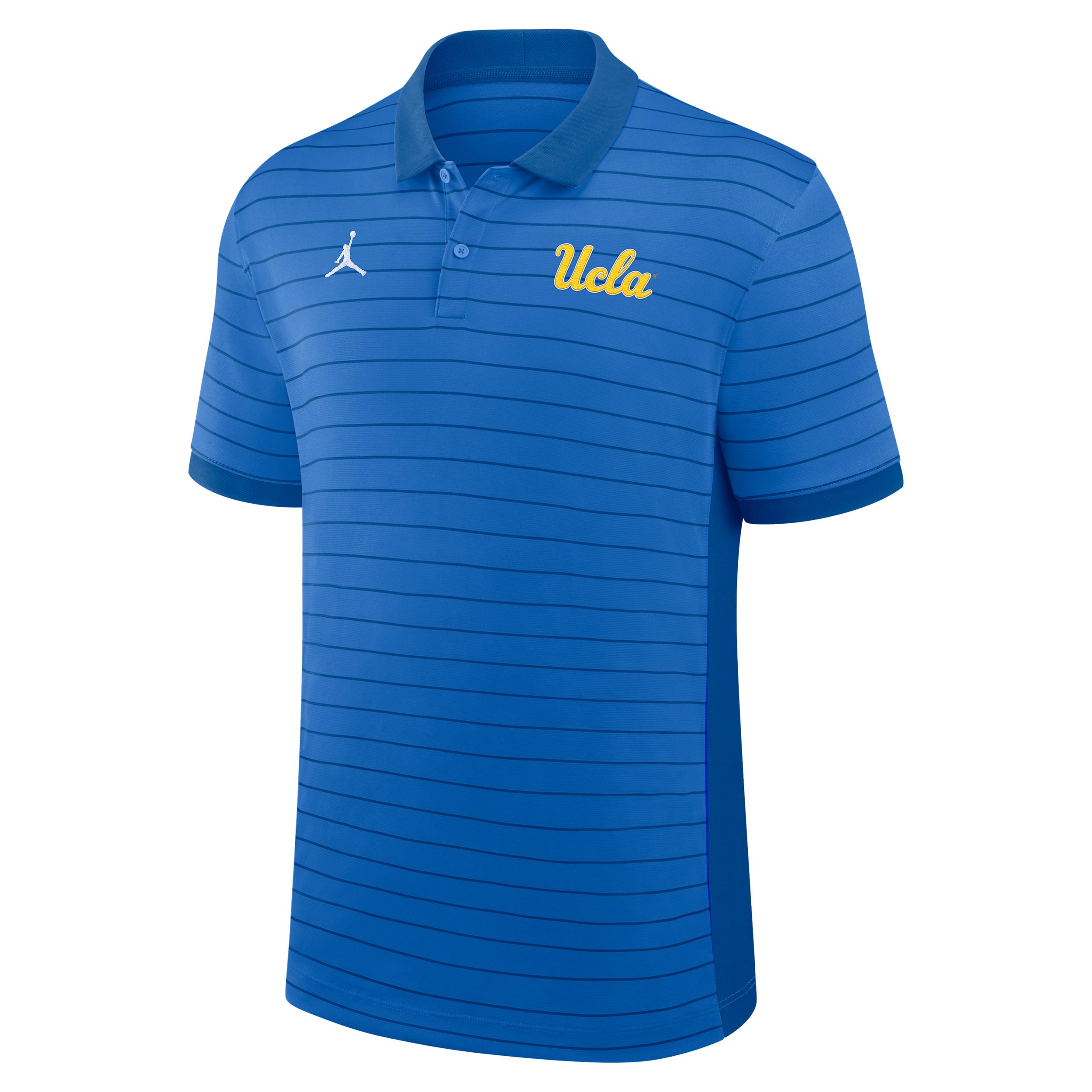 Mens UCLA Sideline Victory Stripe Jordan Brand Dri-FIT College Polo | 0JBG0DWUUCL-FR1 Product Image