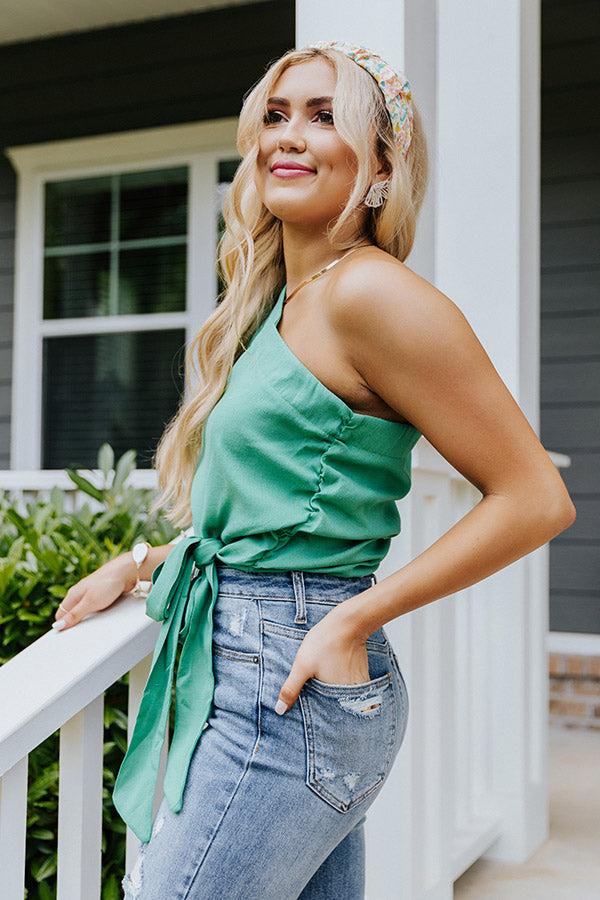 Casa On the Coast Top In Green Product Image