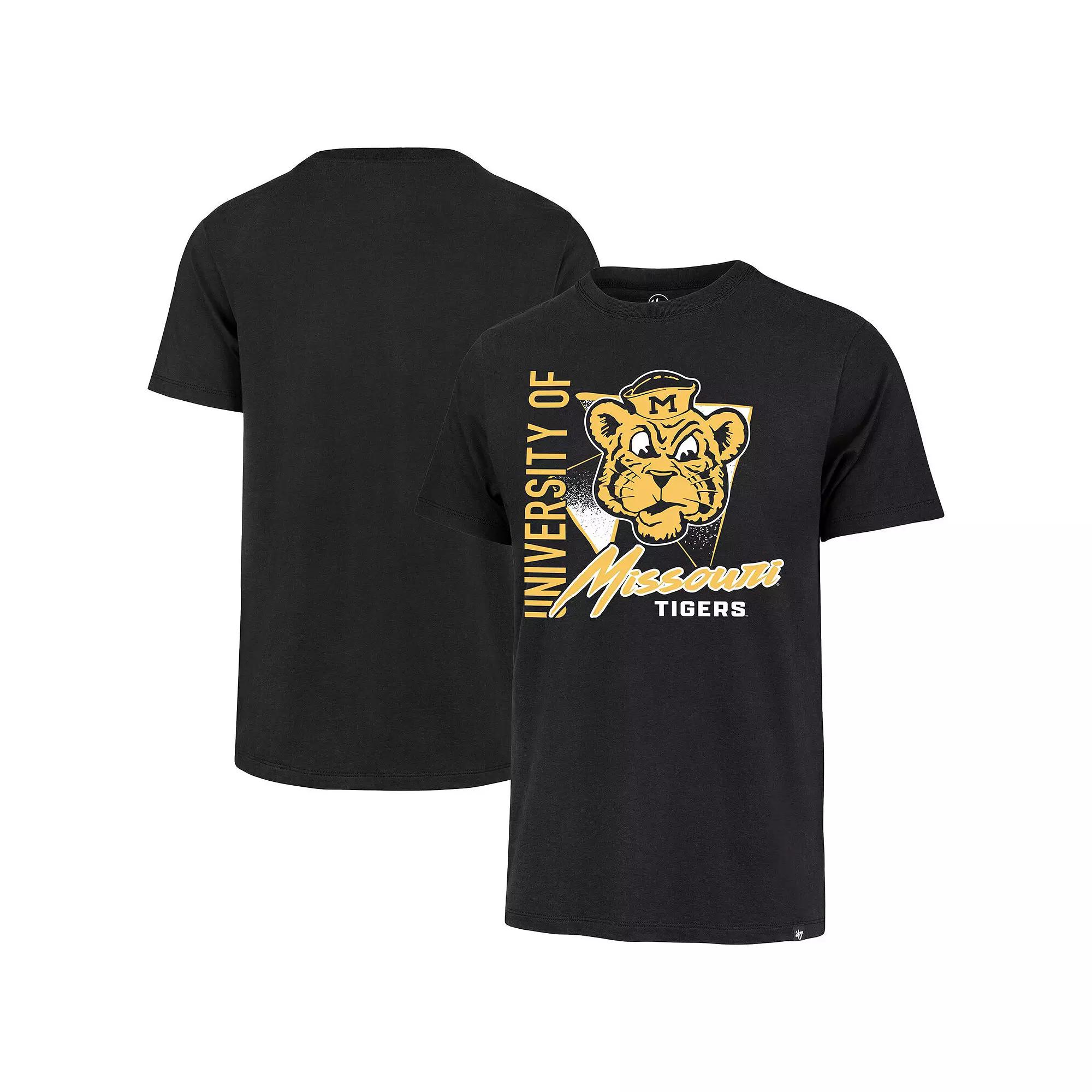 Men's '47 Black Missouri Tigers Side Arm Franklin T-Shirt, Size: Large Product Image