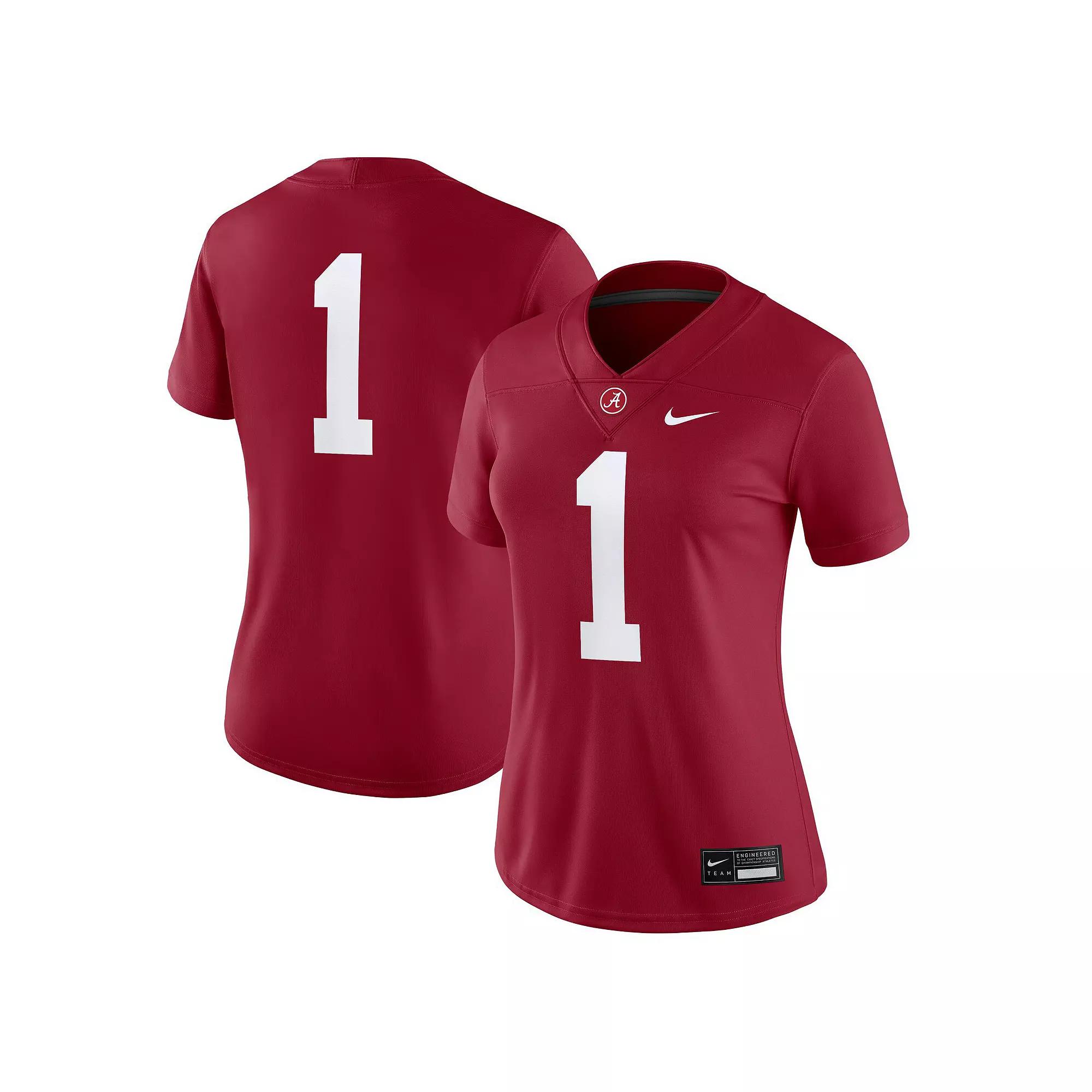 Women's Nike #1 Crimson Alabama Crimson Tide Game Jersey,  Product Image