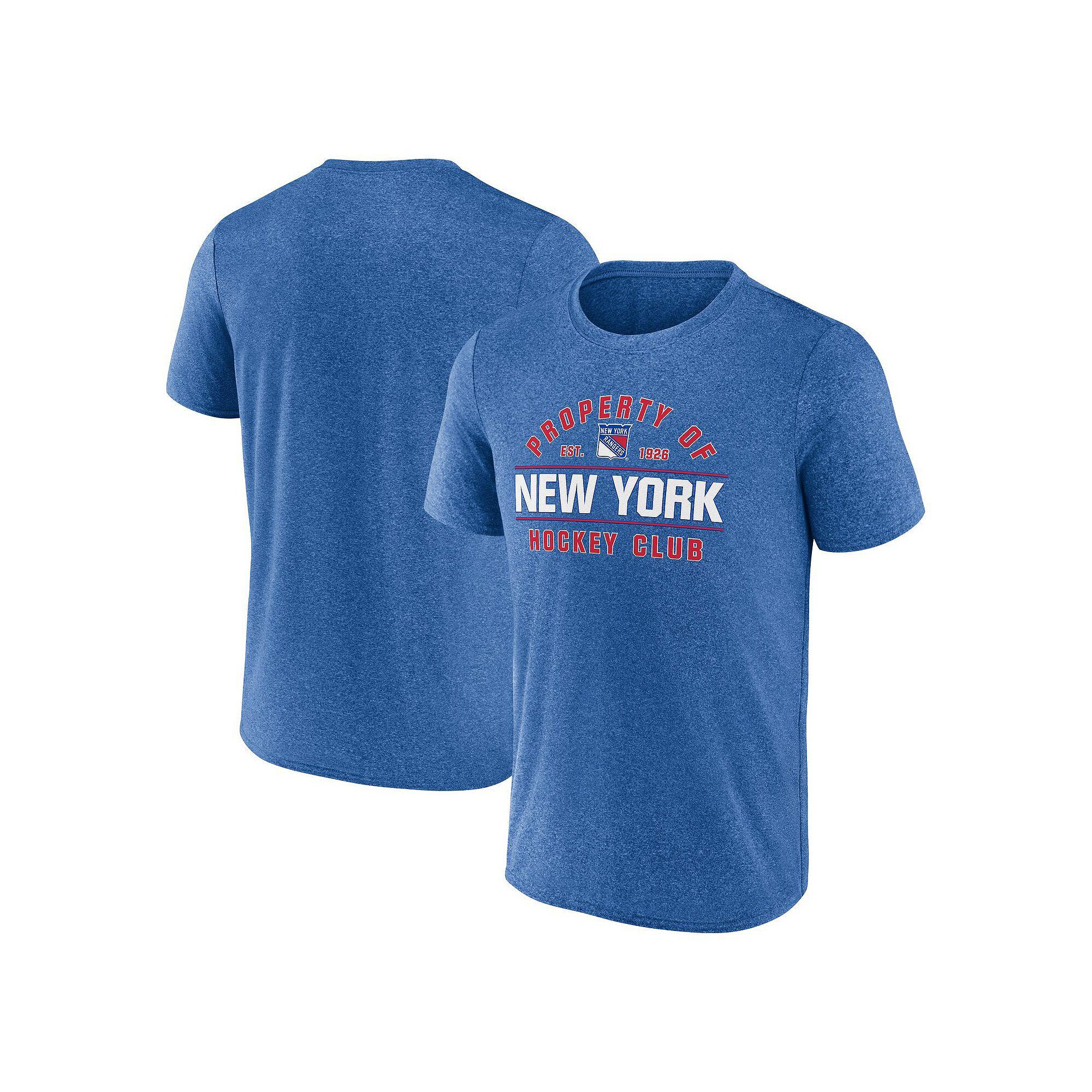 Men's Fanatics Heather Blue New York Rangers Property Of T-Shirt,  Product Image