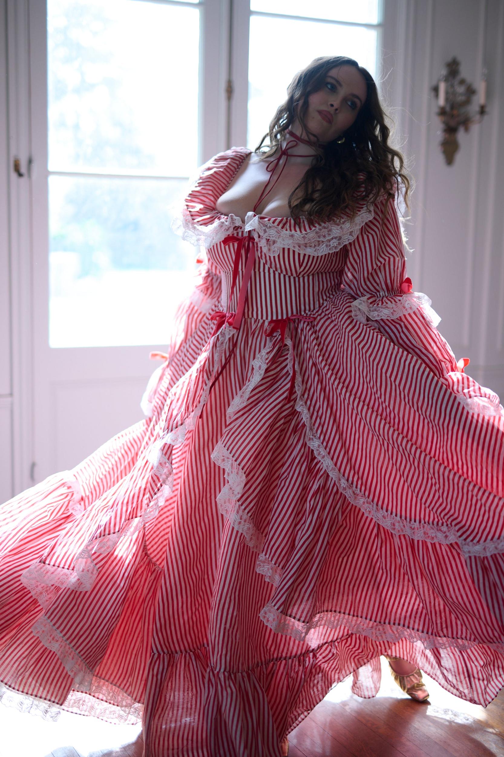 The Candy Stripe Waltz Gown Product Image