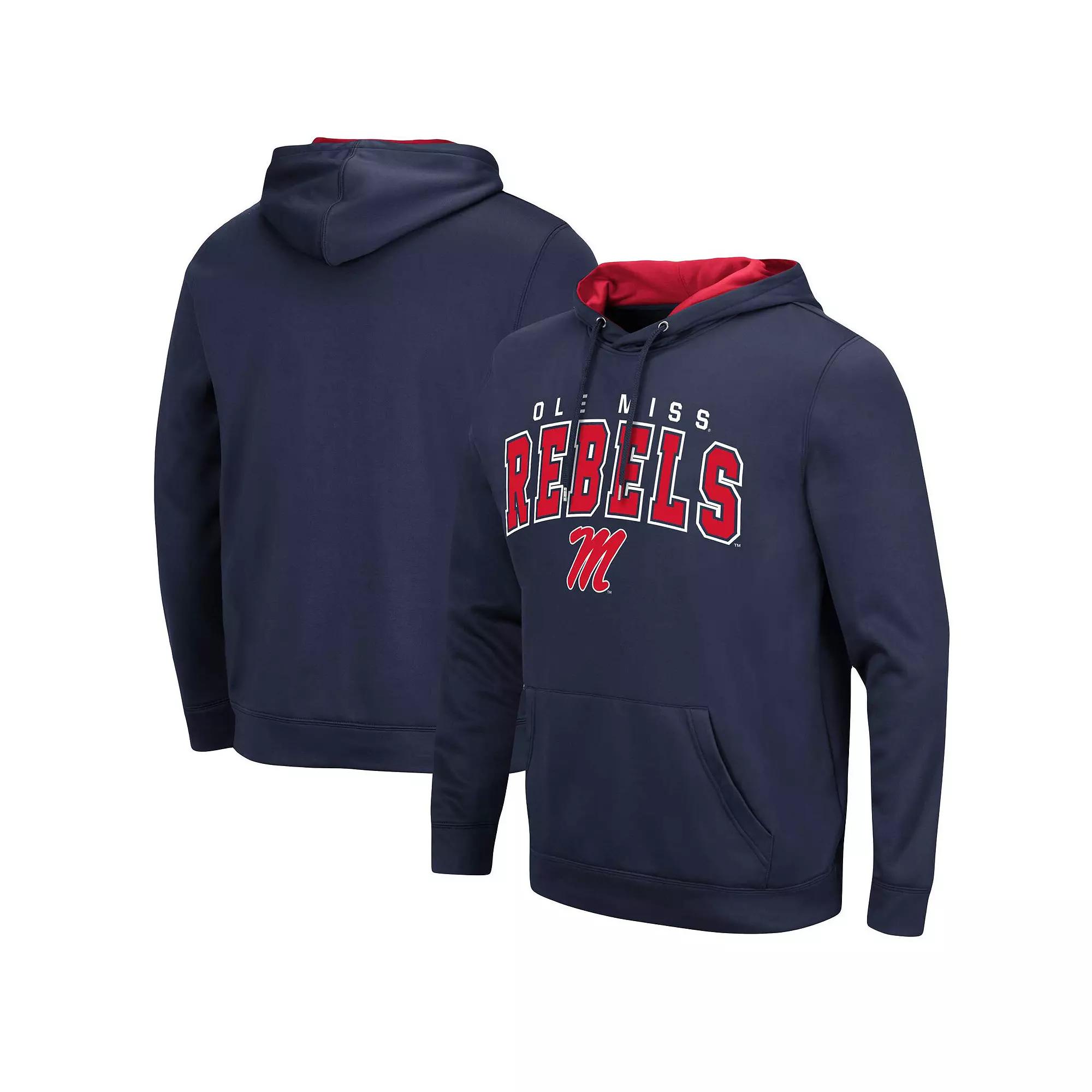 Men's Colosseum Navy Ole Miss Rebels ResistanceÂ Pullover Hoodie,  Product Image
