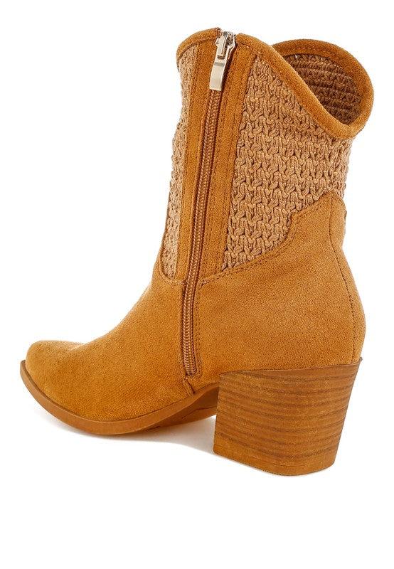 Bimmy Woven Pointy Western Boots Product Image