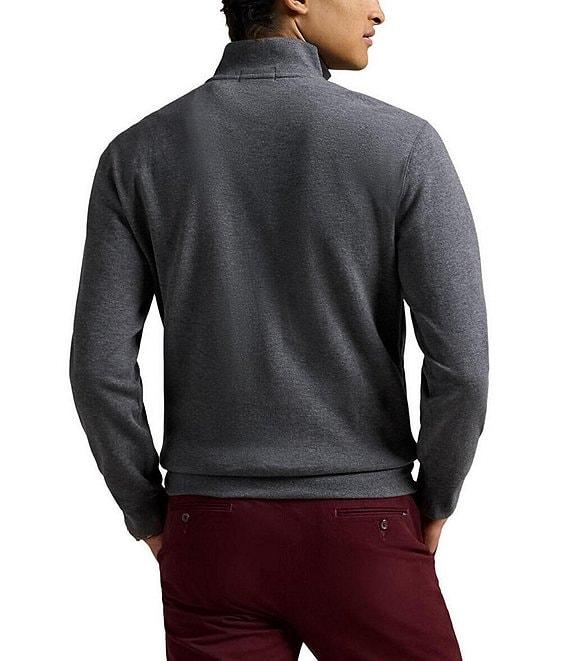 Polo Ralph Lauren Long Sleeve Luxury Jersey Quarter-Zip Pullover Product Image