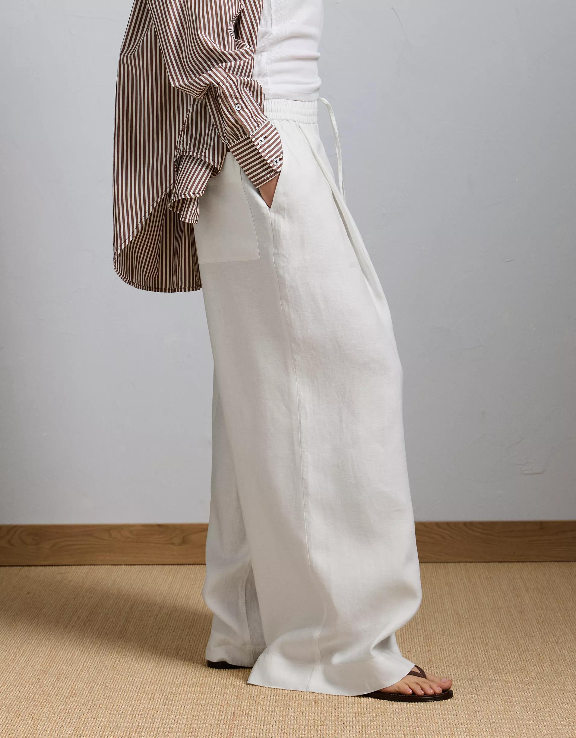 AE77 Premium Pull-On Linen Pant Product Image