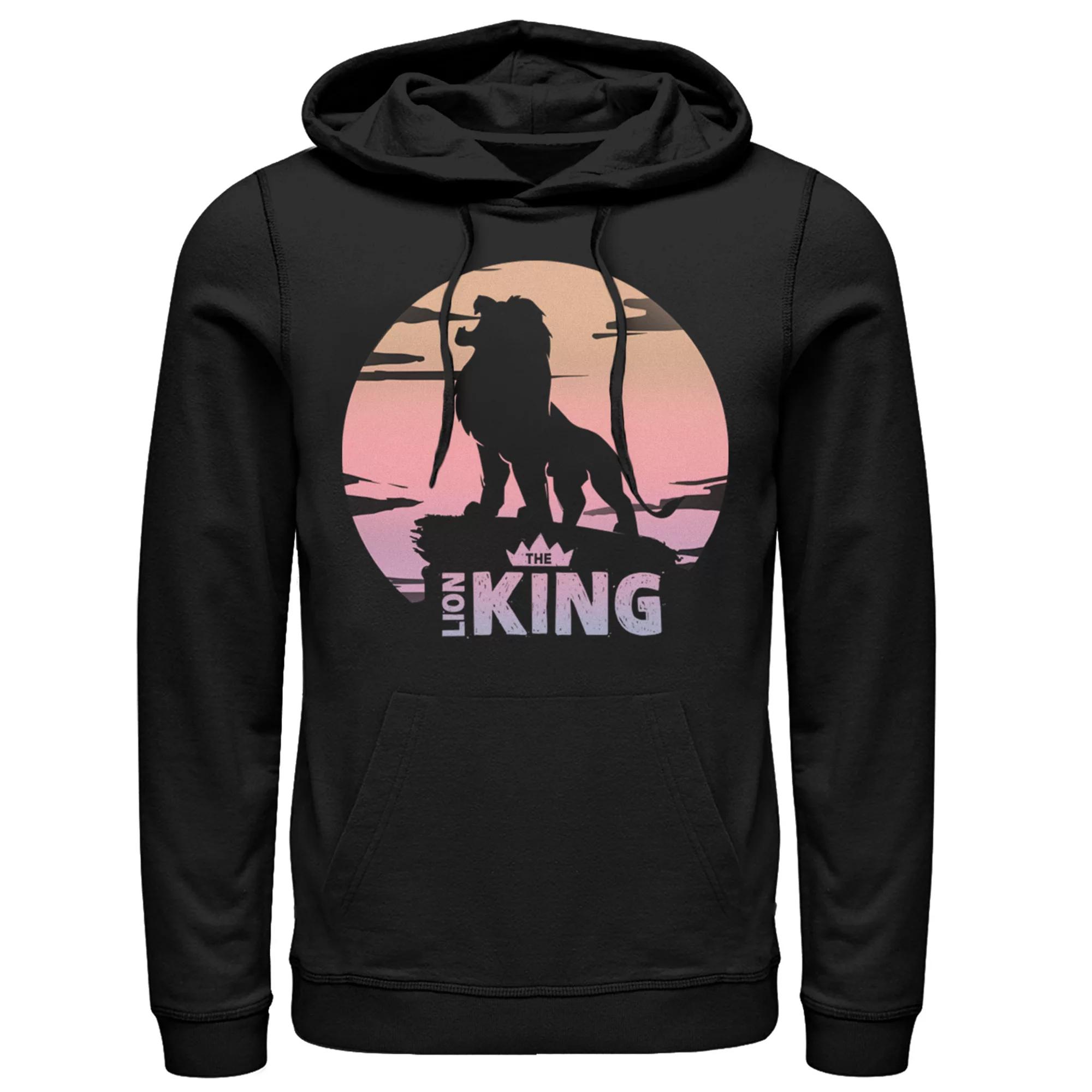Disney's Lion King Sunset Crown Round Logo Men's Hoodie,  Product Image