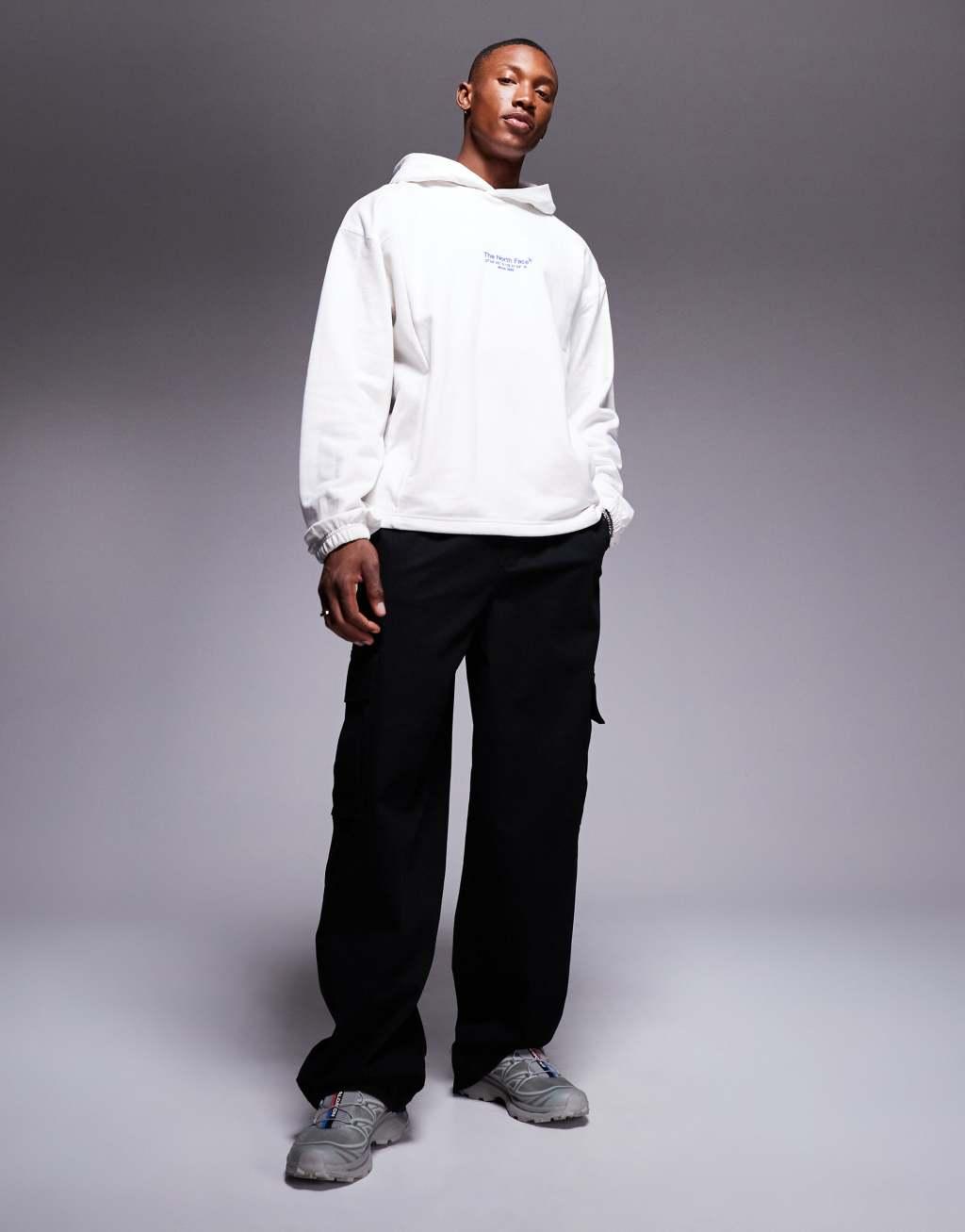 The North Face Axys pullover hoodie with graphic back print in white Product Image