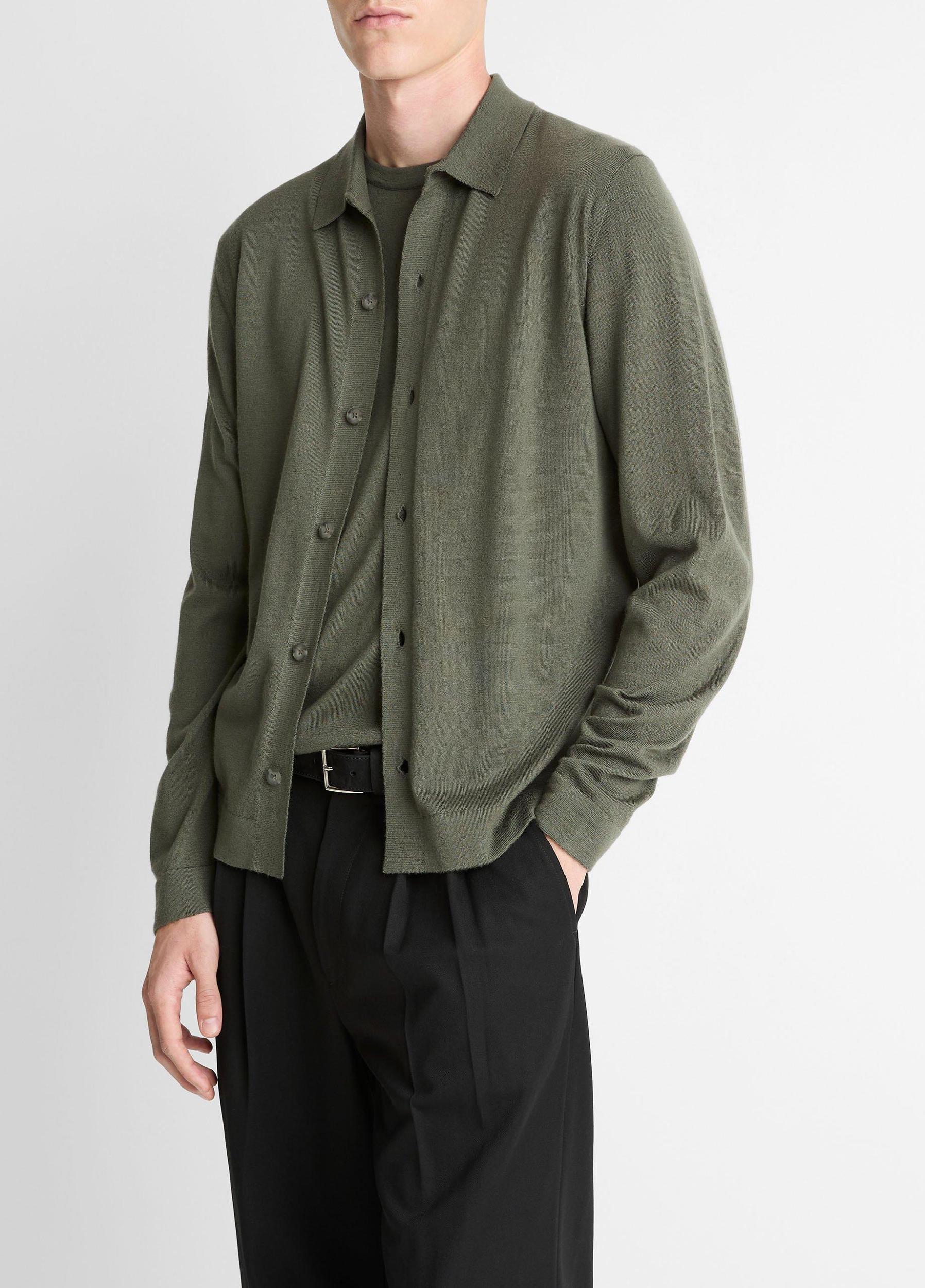 Featherweight Merino Wool-Cashmere Sweater Shirt Product Image