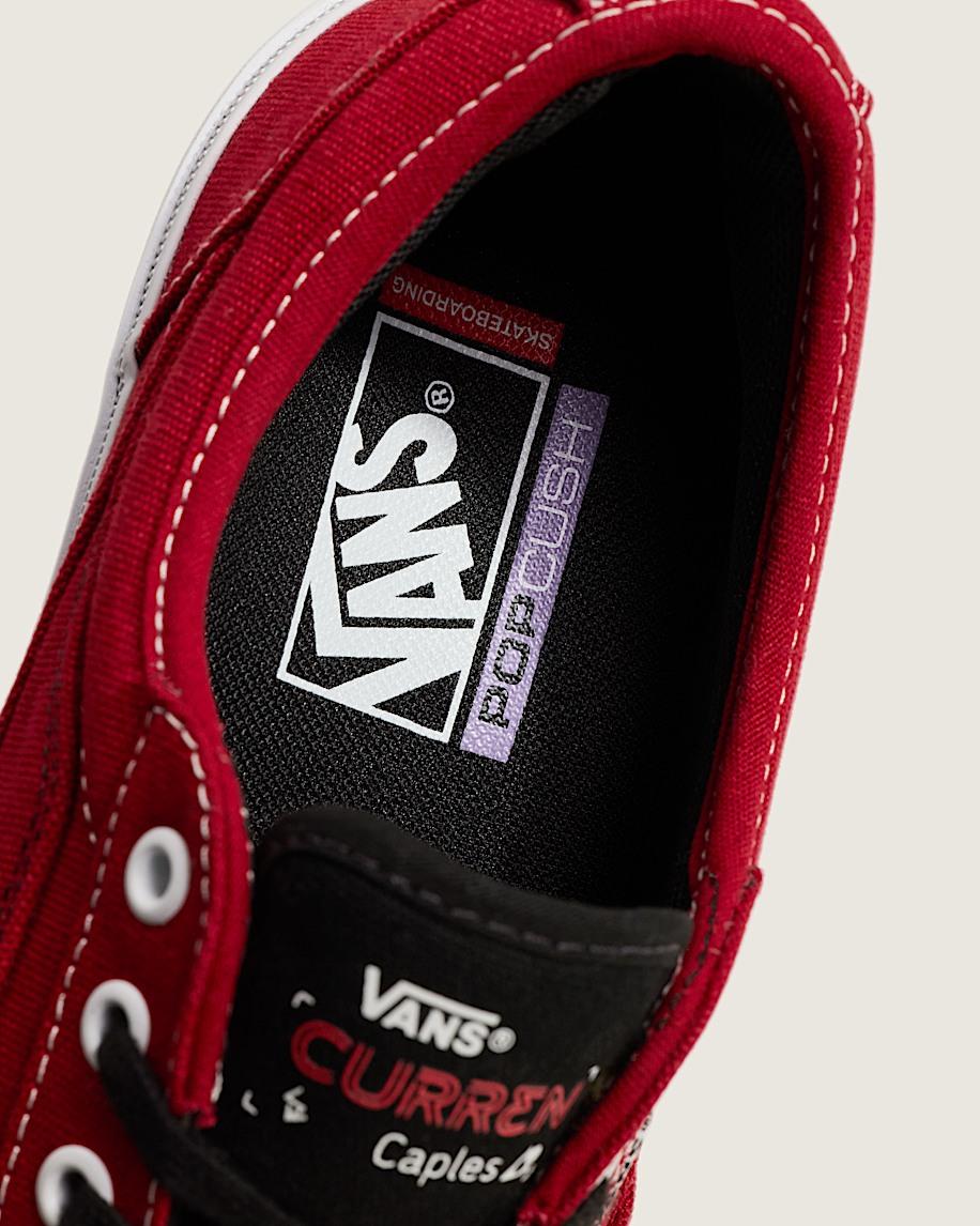 Skate Curren Caples Shoe in Red / White| Vans US Product Image