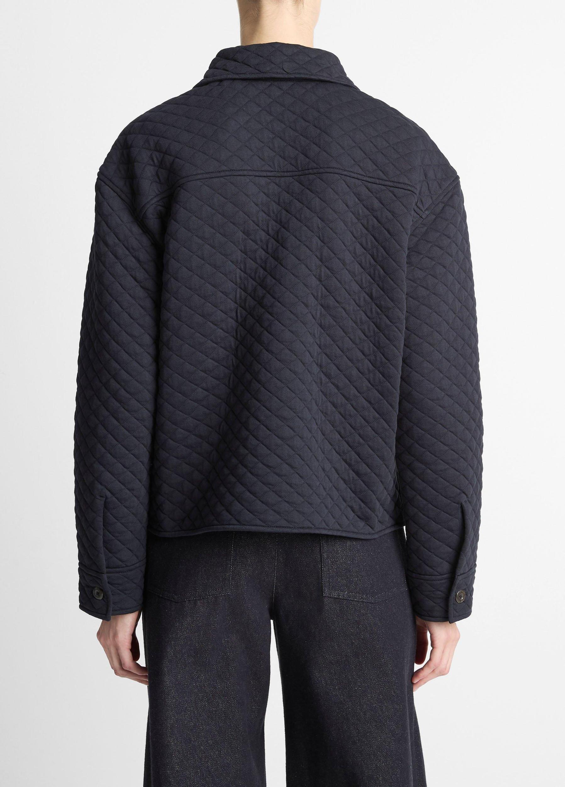 Quilted Cotton-Blend Collared Jacket Product Image