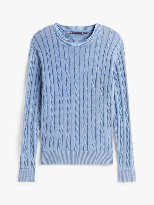 Classic Cable Knit Crewneck Sweater Product Image