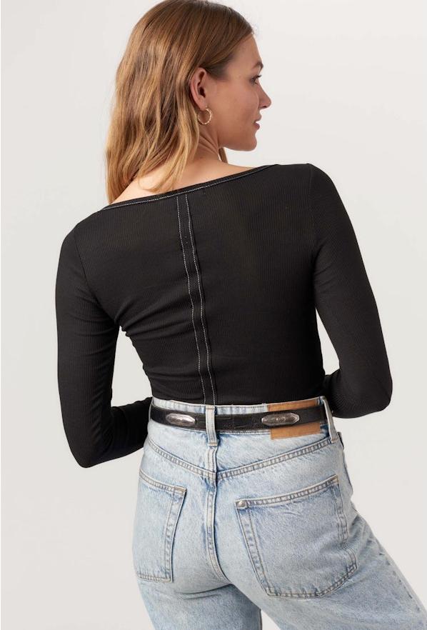 Yoko Seamed Boatneck Top Product Image