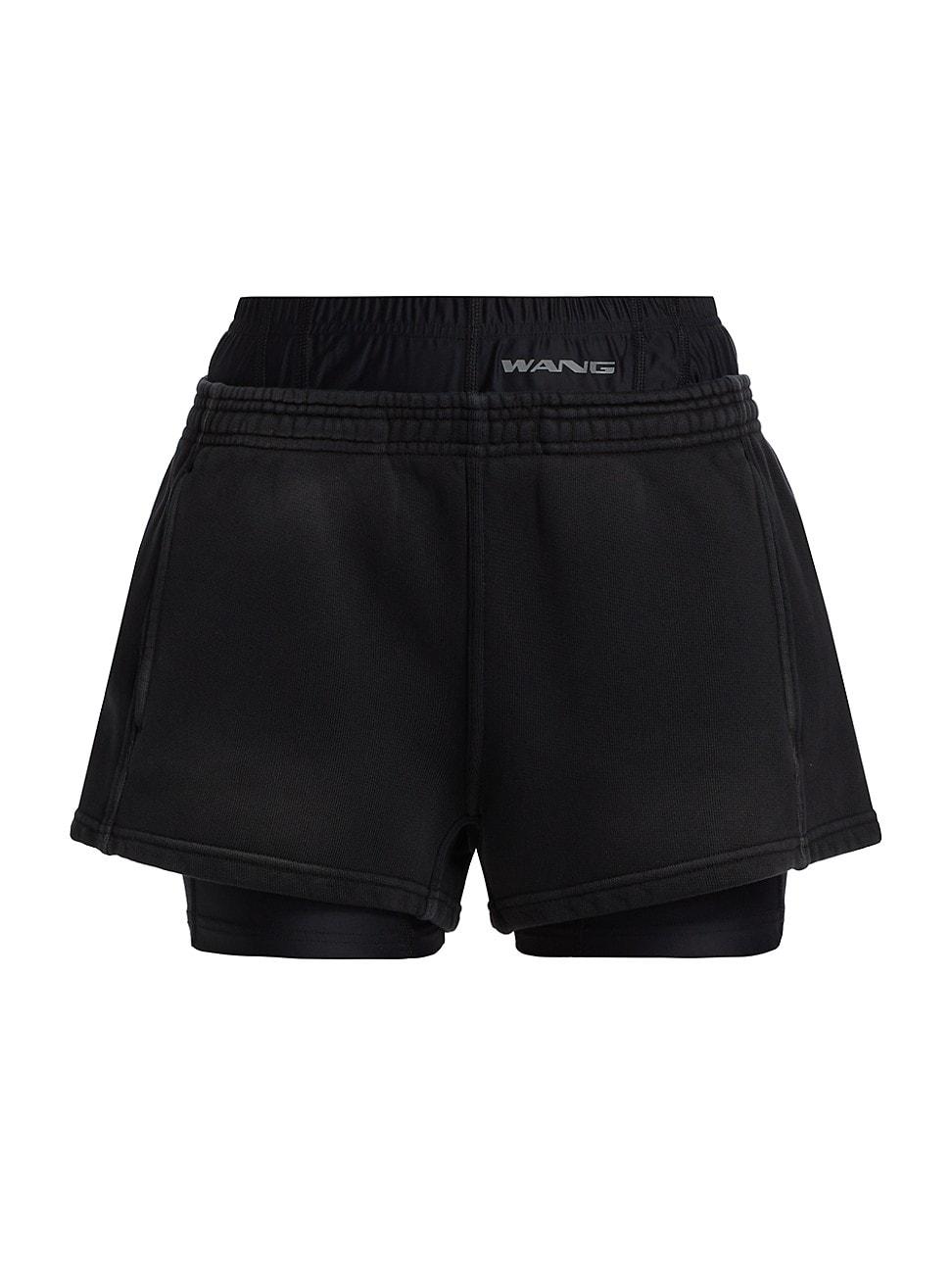 Womens Pre-Styled Layered Bike Sweatshorts Product Image