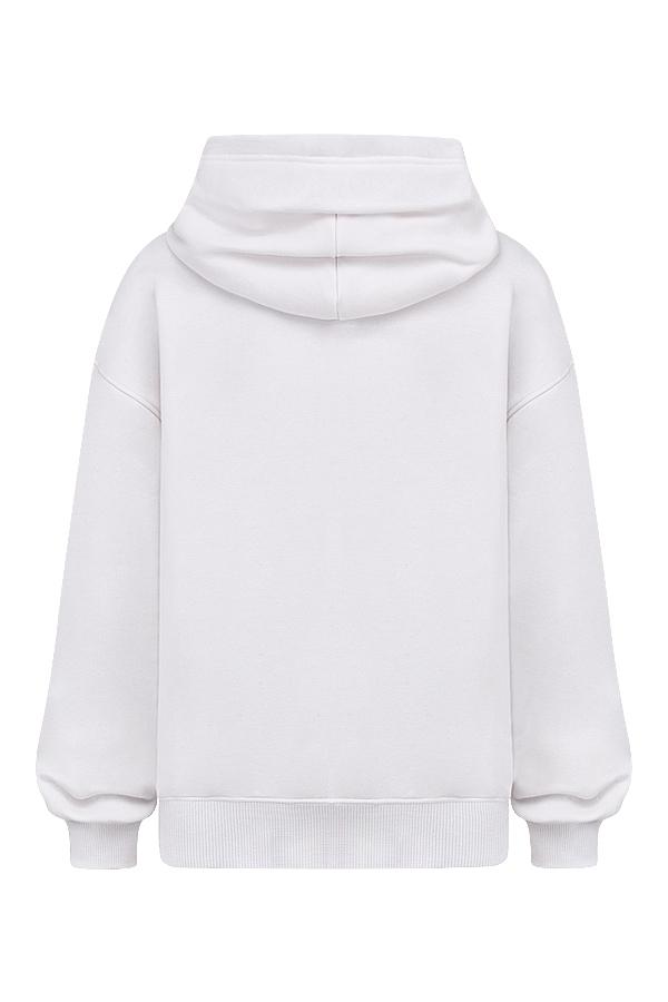 Muse  white cotton fleece-back hoodie - sale Product Image