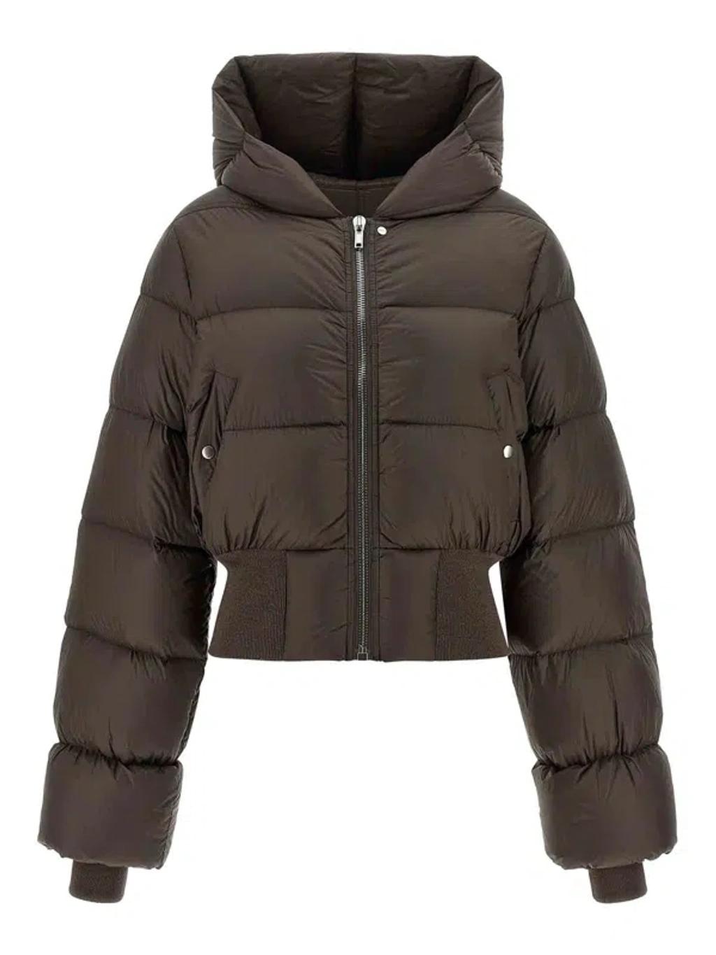 RICK OWENS Bomber Jacket Puffer Jackets Gray In Multi Product Image