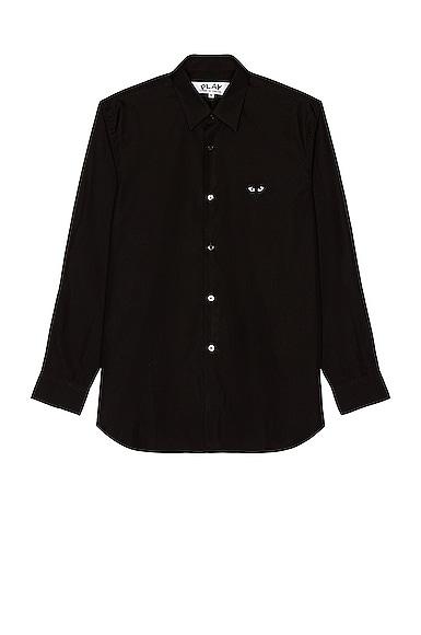 Black Emblem Cotton Button Down Product Image