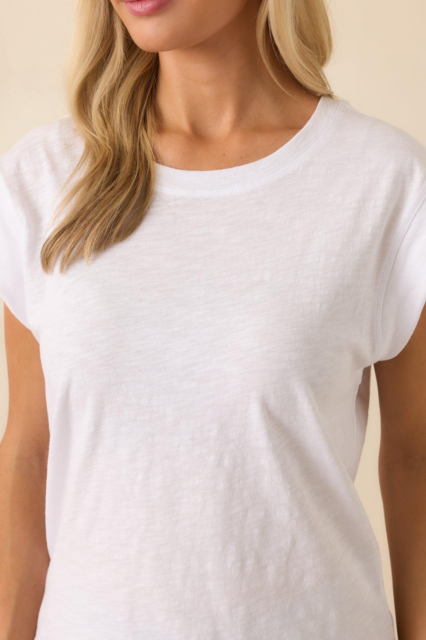 Z Supply White Cotton Camino Slub Tee Product Image